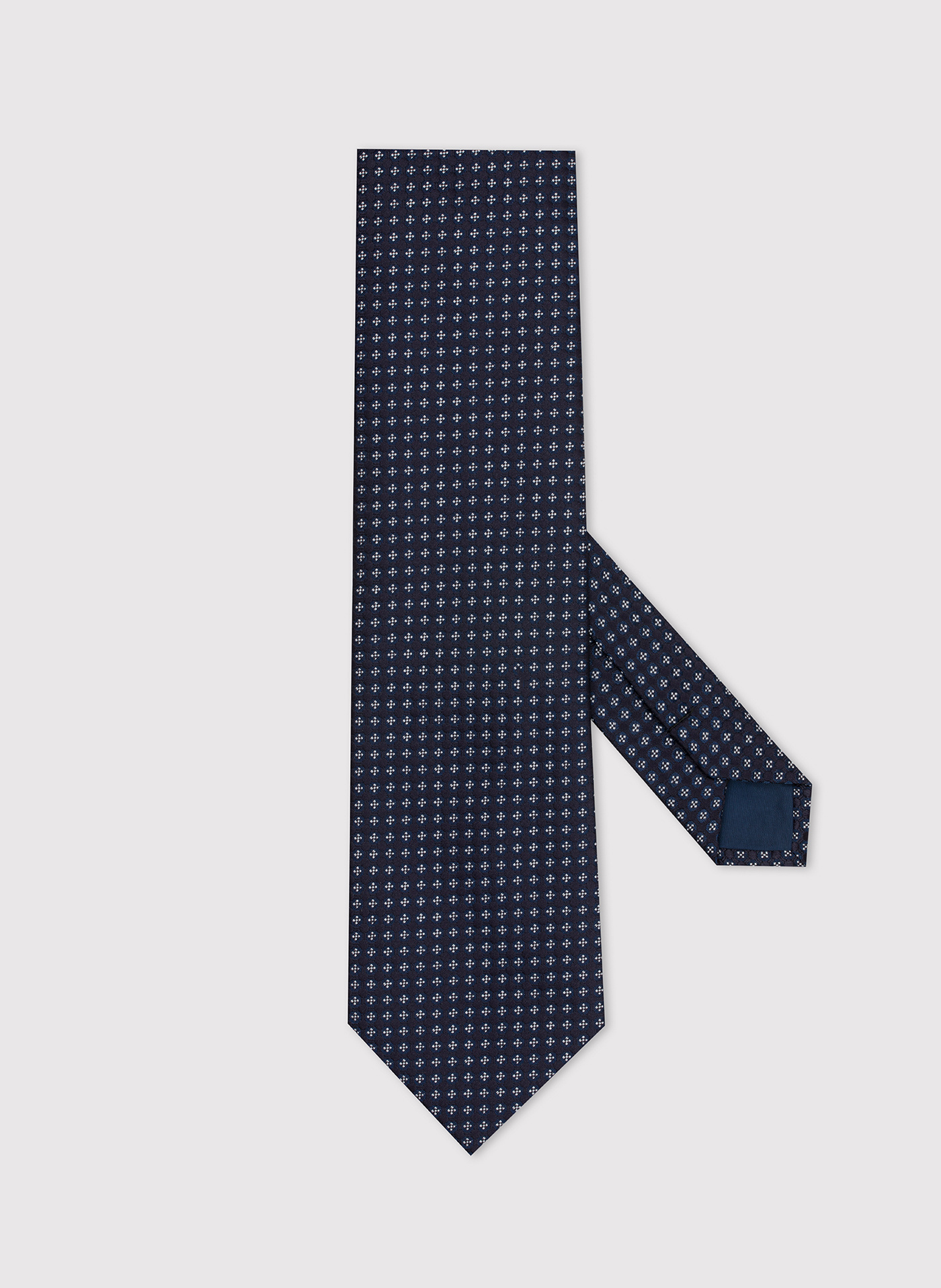 PAKO LORENTE – Granatowy krawat męski w drobny wzór