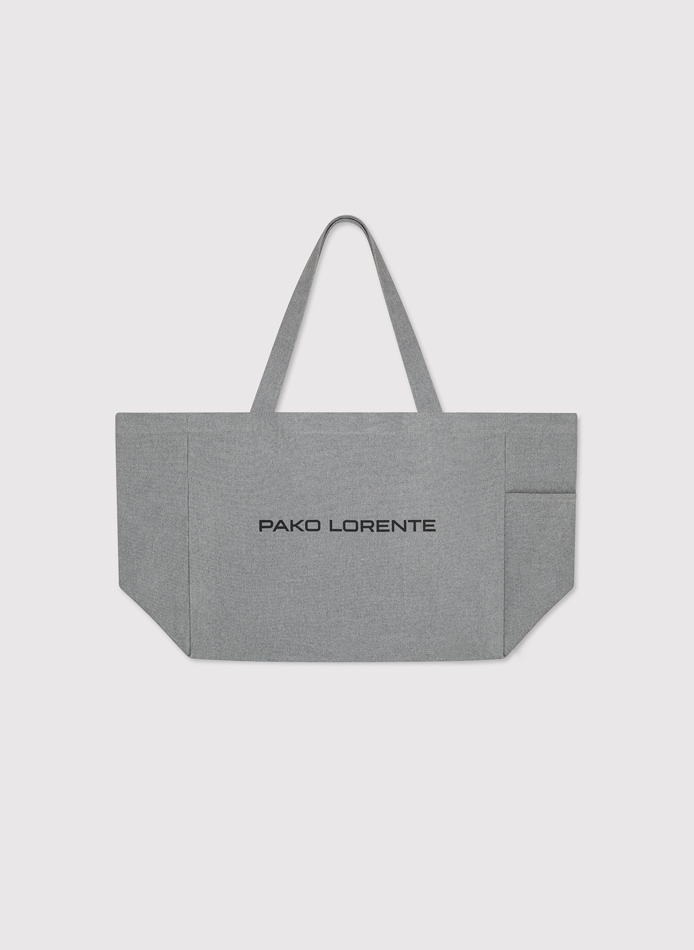 PAKO LORENTE - Szara duża torba materiałowa unisex