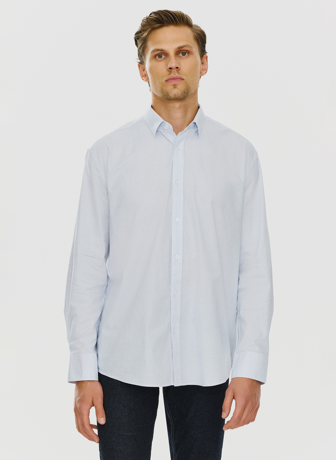 PAKO LORENTE – Koszula o kroju Regular w mikrowzór P24SF-1X-026-B-R - Pako Lorente