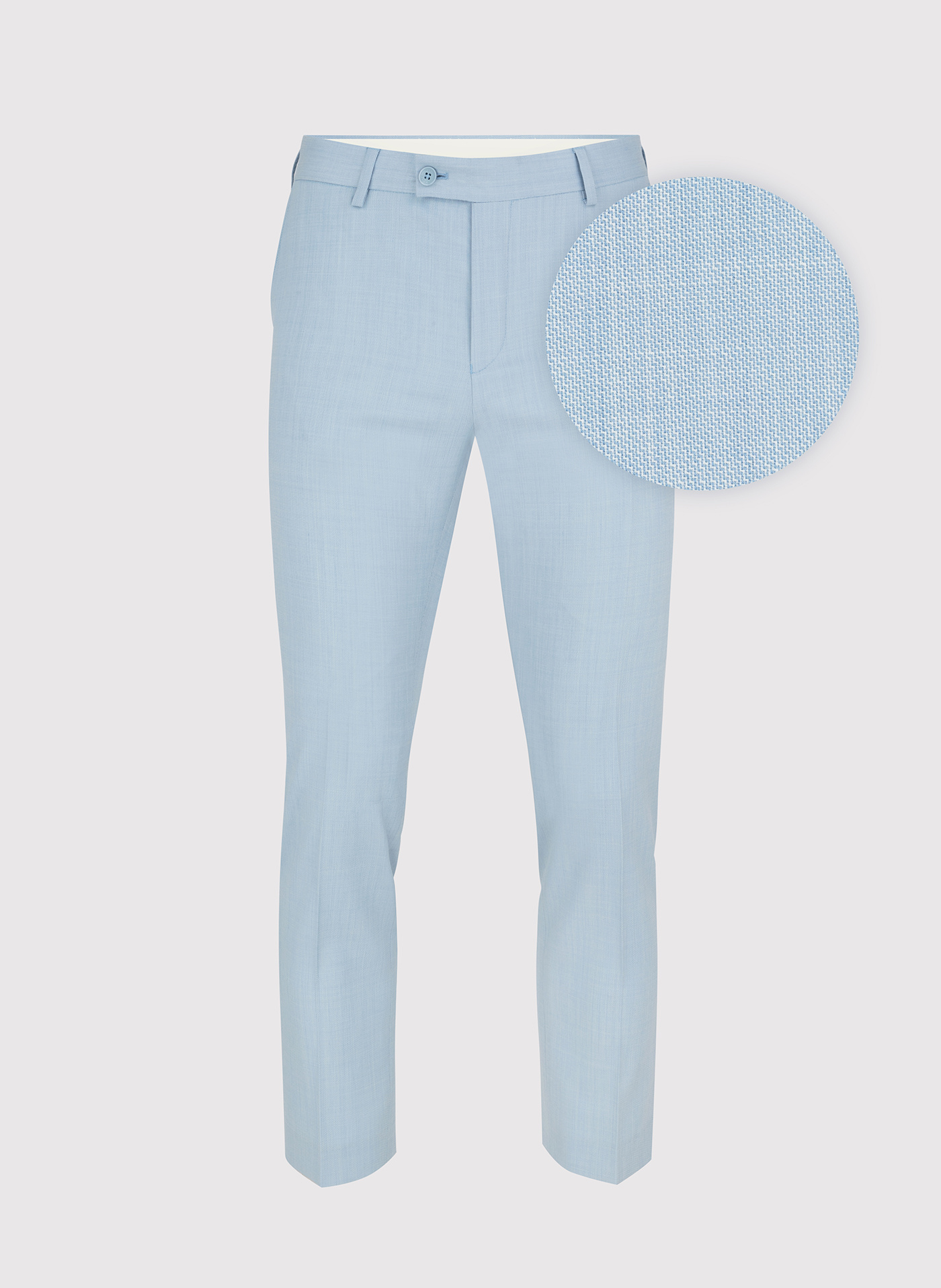 PAKO LORENTE – Gładkie błękitne spodnie garniturowe