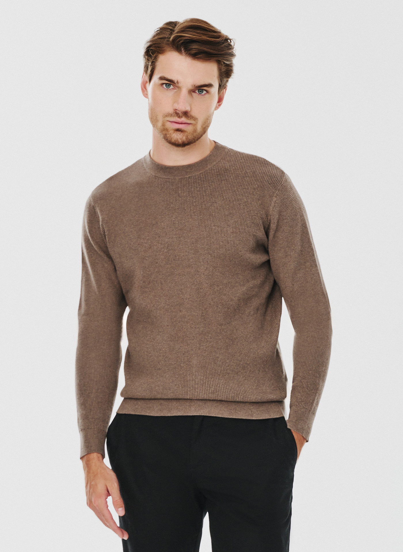 PAKO LORENTE – Męski sweter w kolorze brązowym