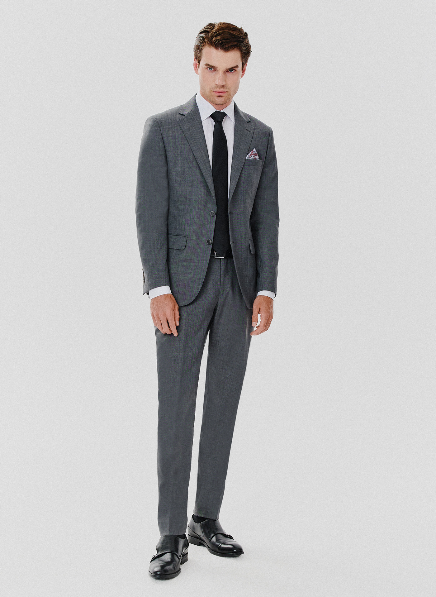 PAKO LORENTE – Spodnie garniturowe w kolorze szarym