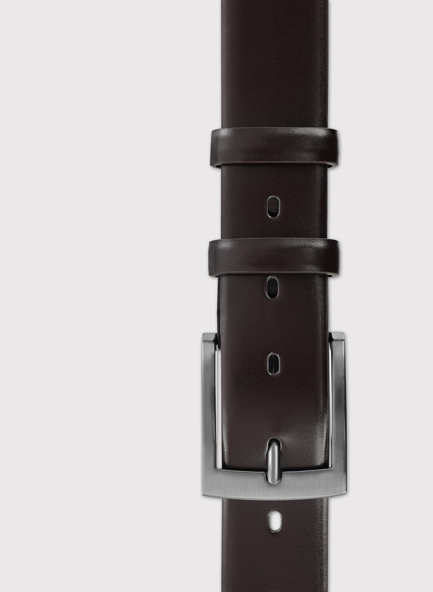 PAKO LORENTE – Ciemnobordowy skórzany pasek męski