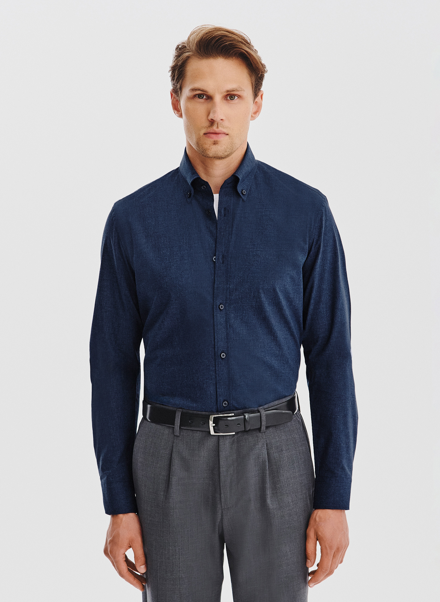 PAKO LORENTE – Granatowa koszula melanż