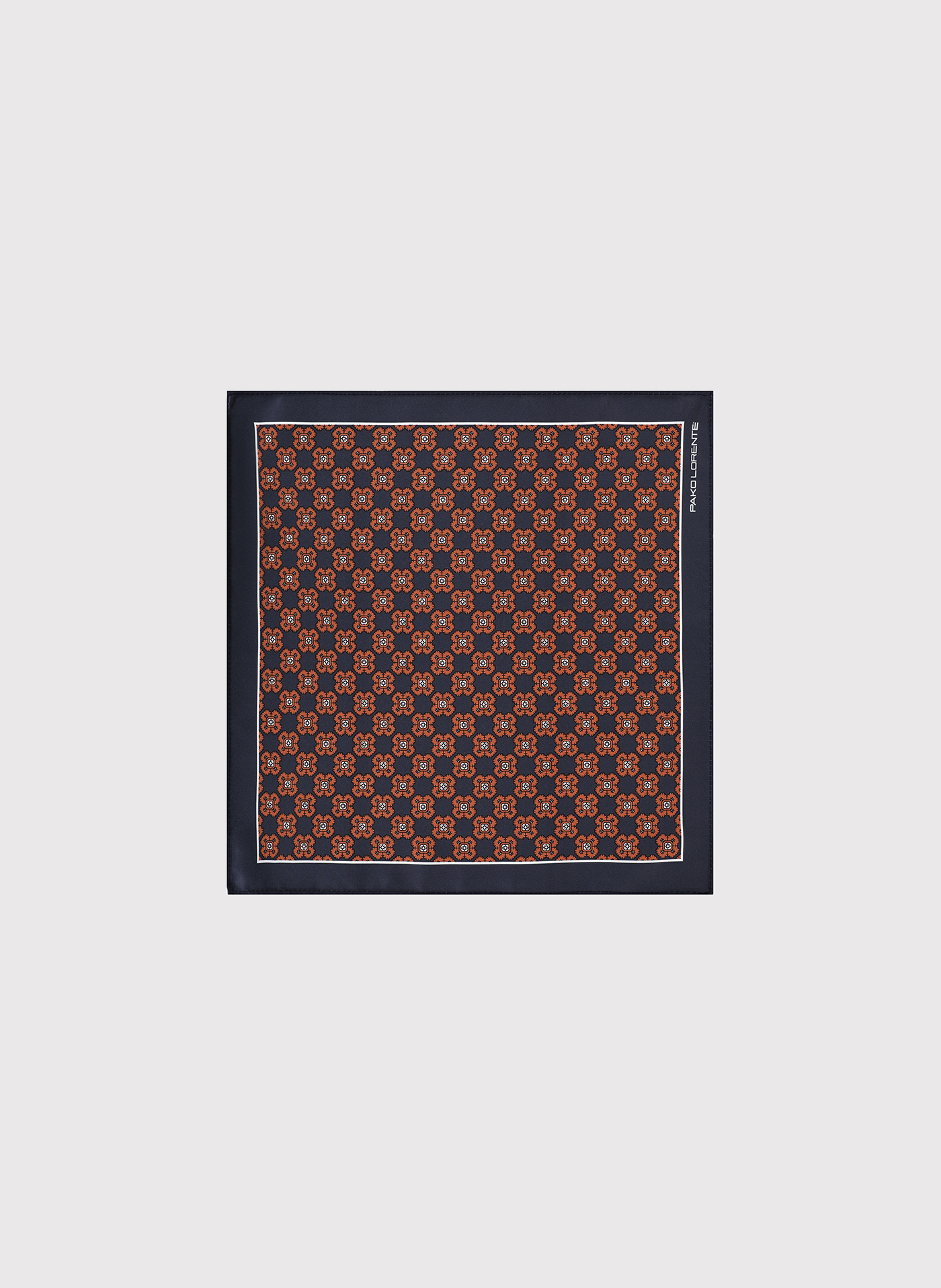 PAKO LORENTE - Ciemnoszara poszetka męska ze wzorem