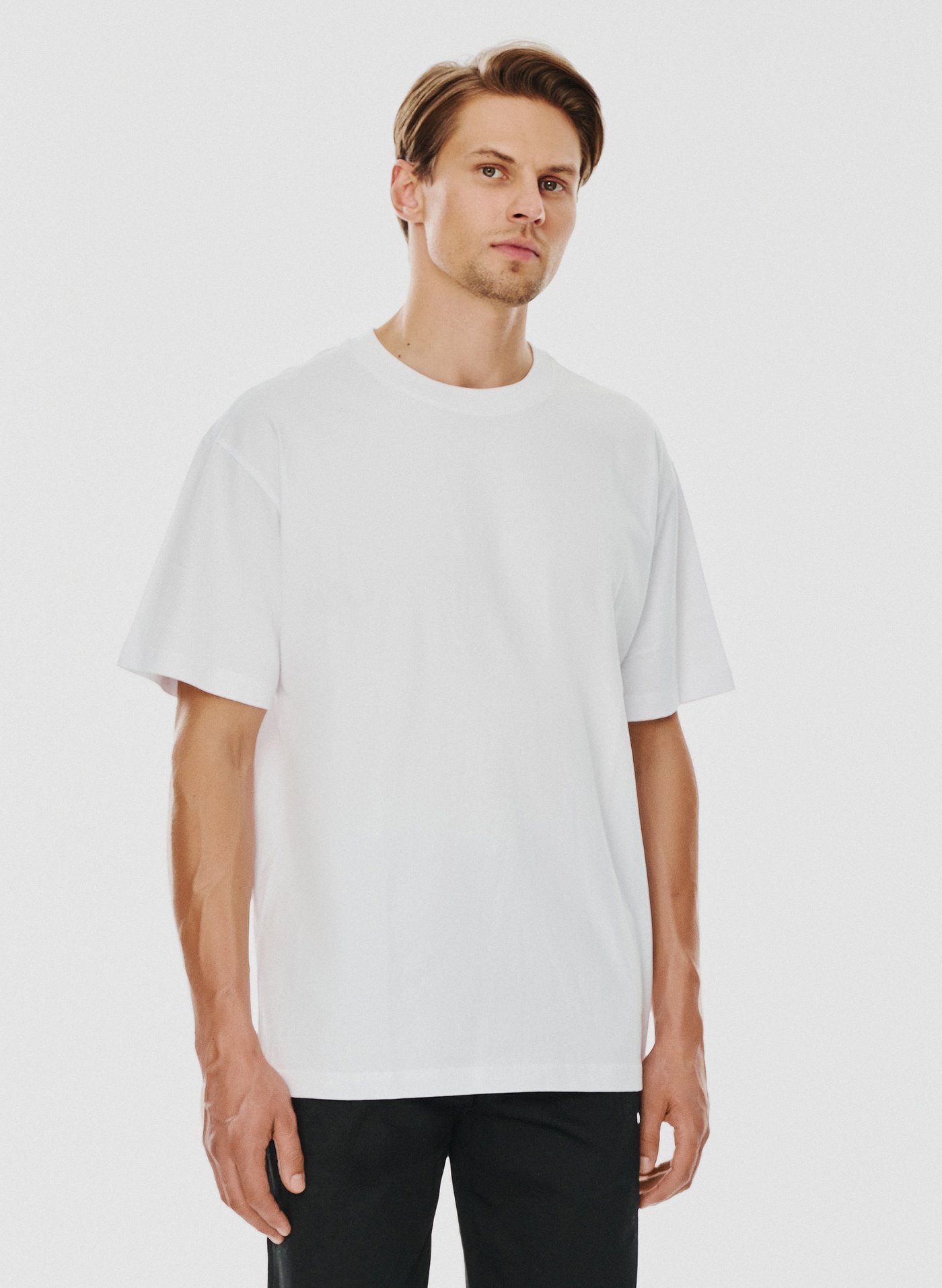 PAKO LORENTE – Biały męski t-shirt basic
