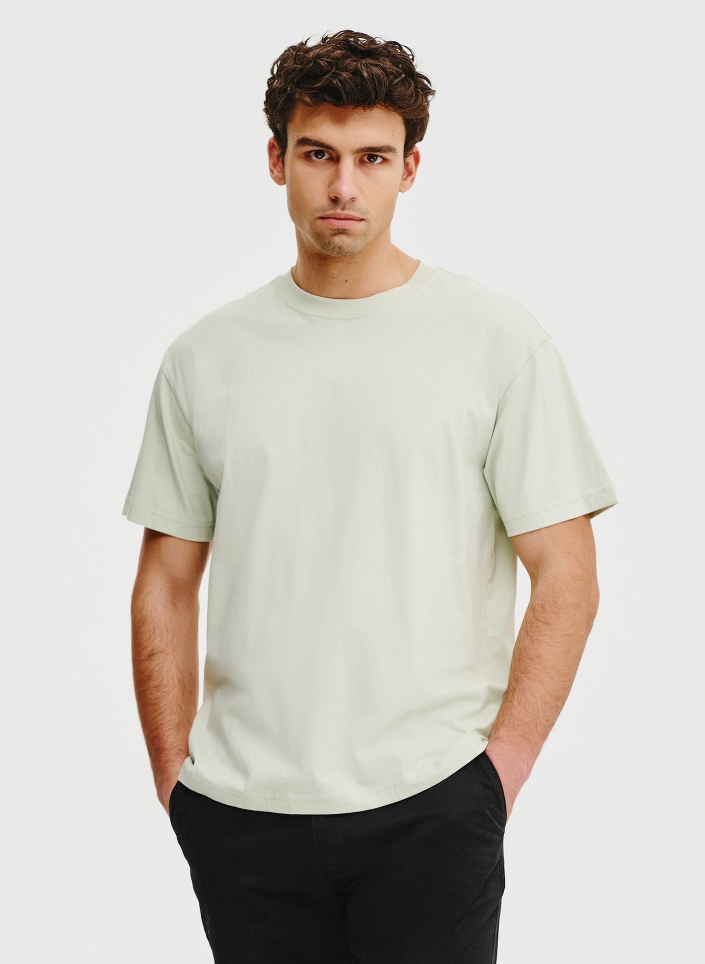 PAKO LORENTE – Oliwkowy t-shirt oversize