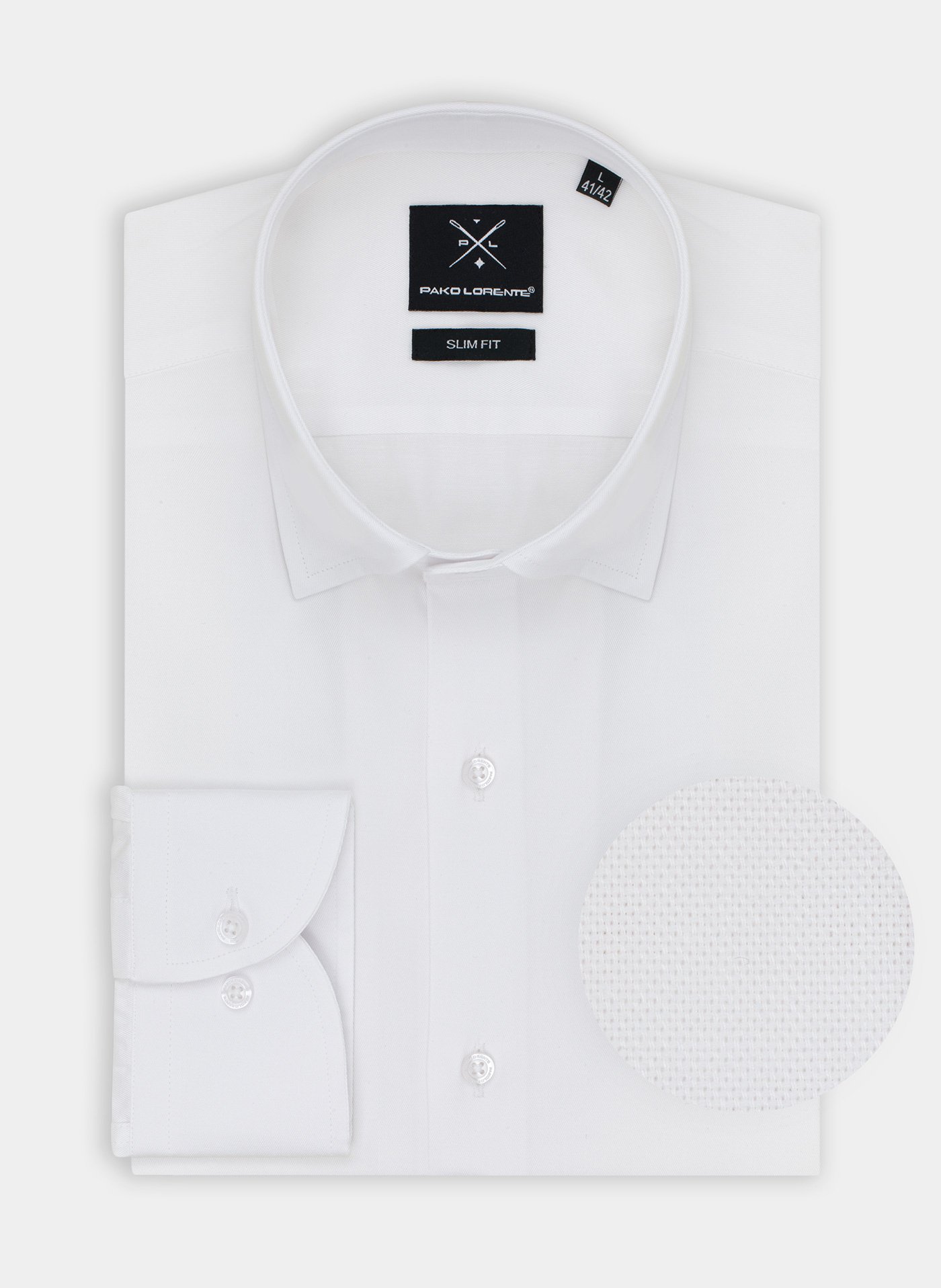 PAKO LORENTE – Koszula męska w kolorze białym P000B-1X-051-B-S