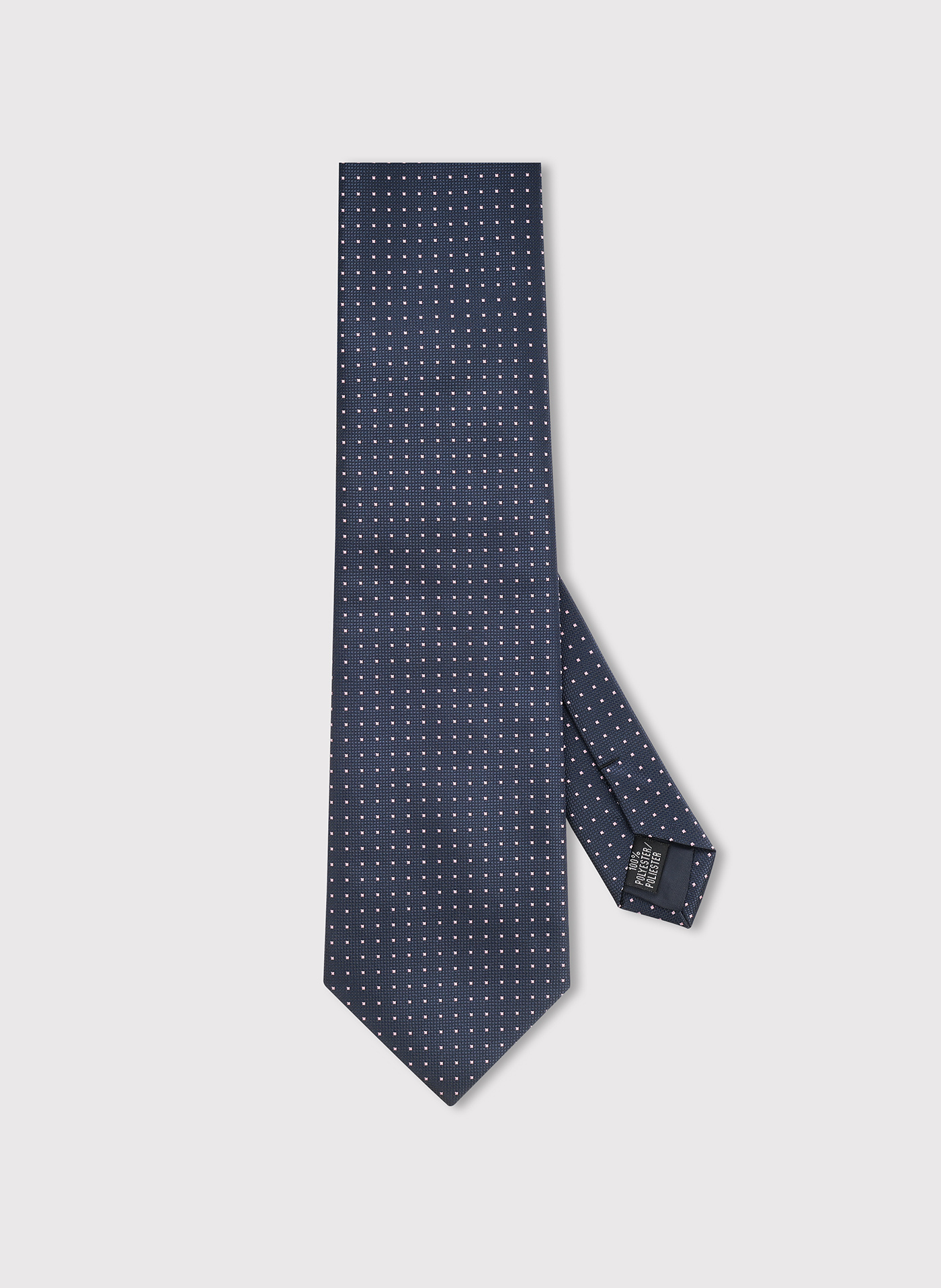 PAKO LORENTE - Granatowy krawat męski w kropki