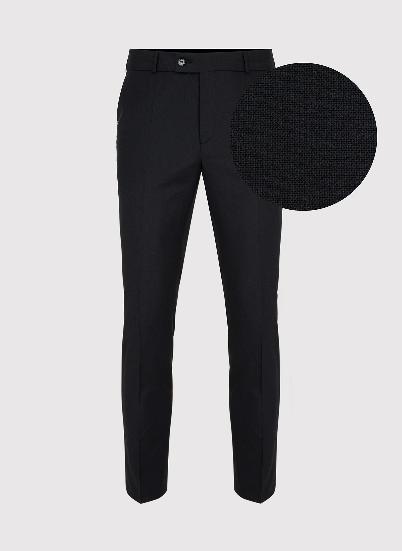 PAKO LORENTE - Gładkie czarne spodnie ganiturowe