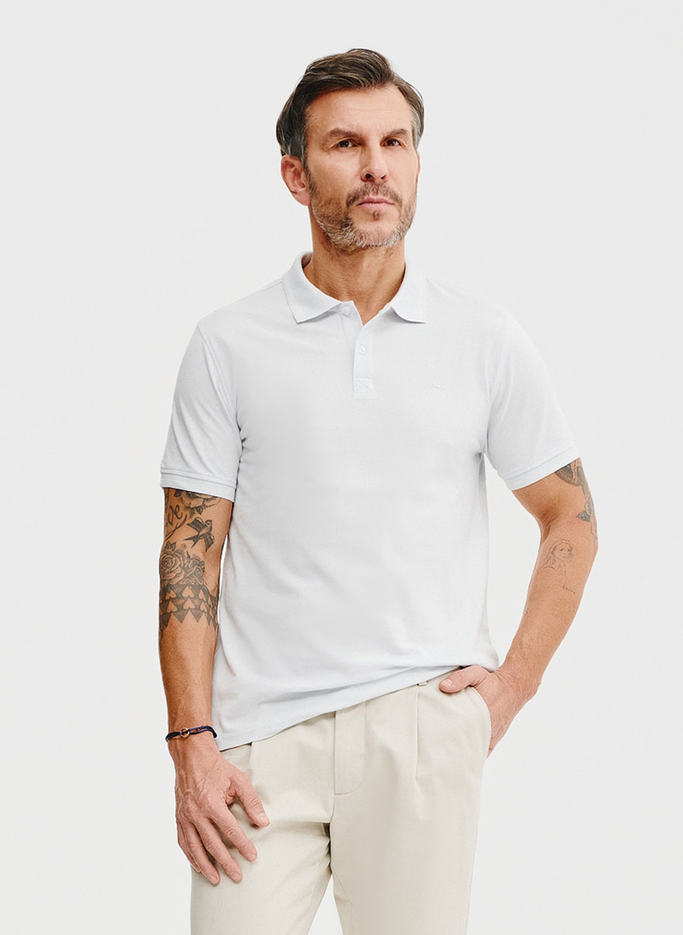 PAKO LORENTE – T-shirt polo w kolorze jasnoniebieskiem