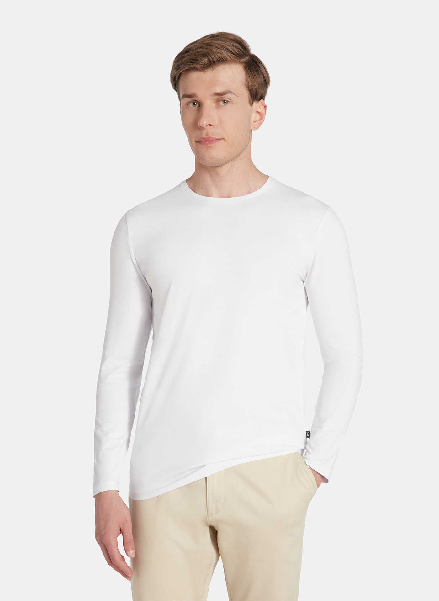 PAKO LORENTE – Longsleeve męski w kolorze białym