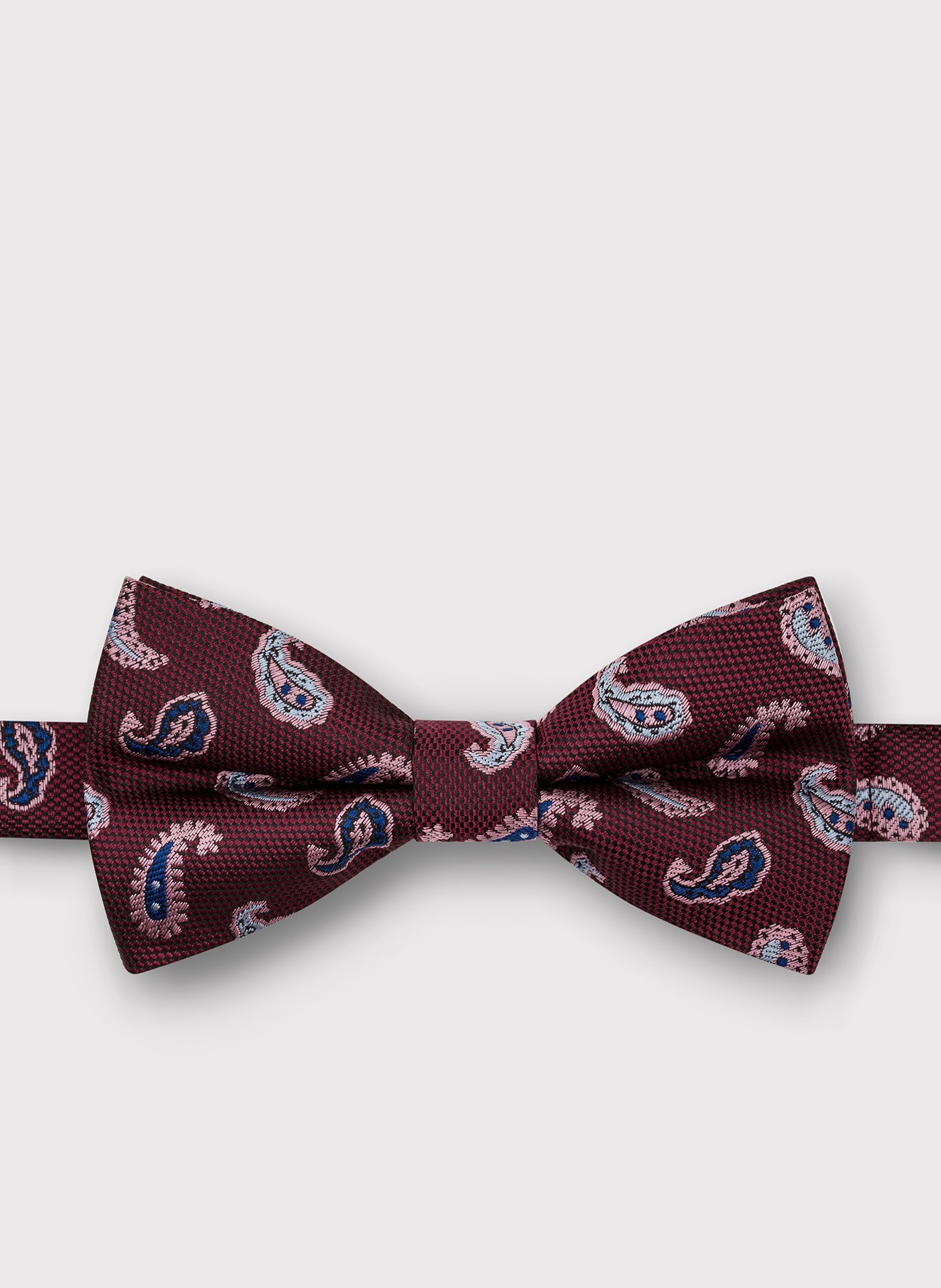 PAKO LORENTE – Bordowa mucha męska we wzór paisley