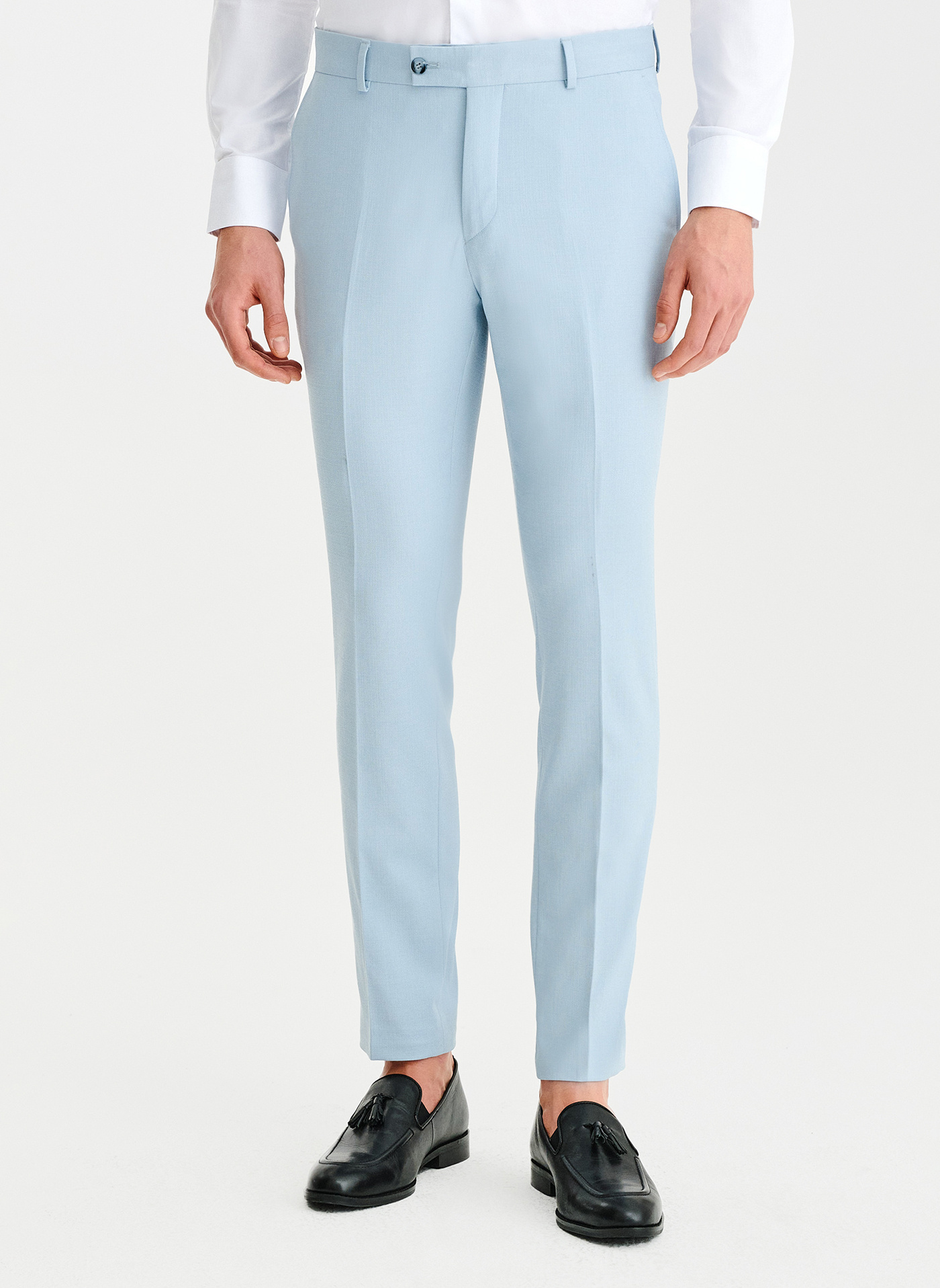 PAKO LORENTE - Błekitne spodnie ganiturowe