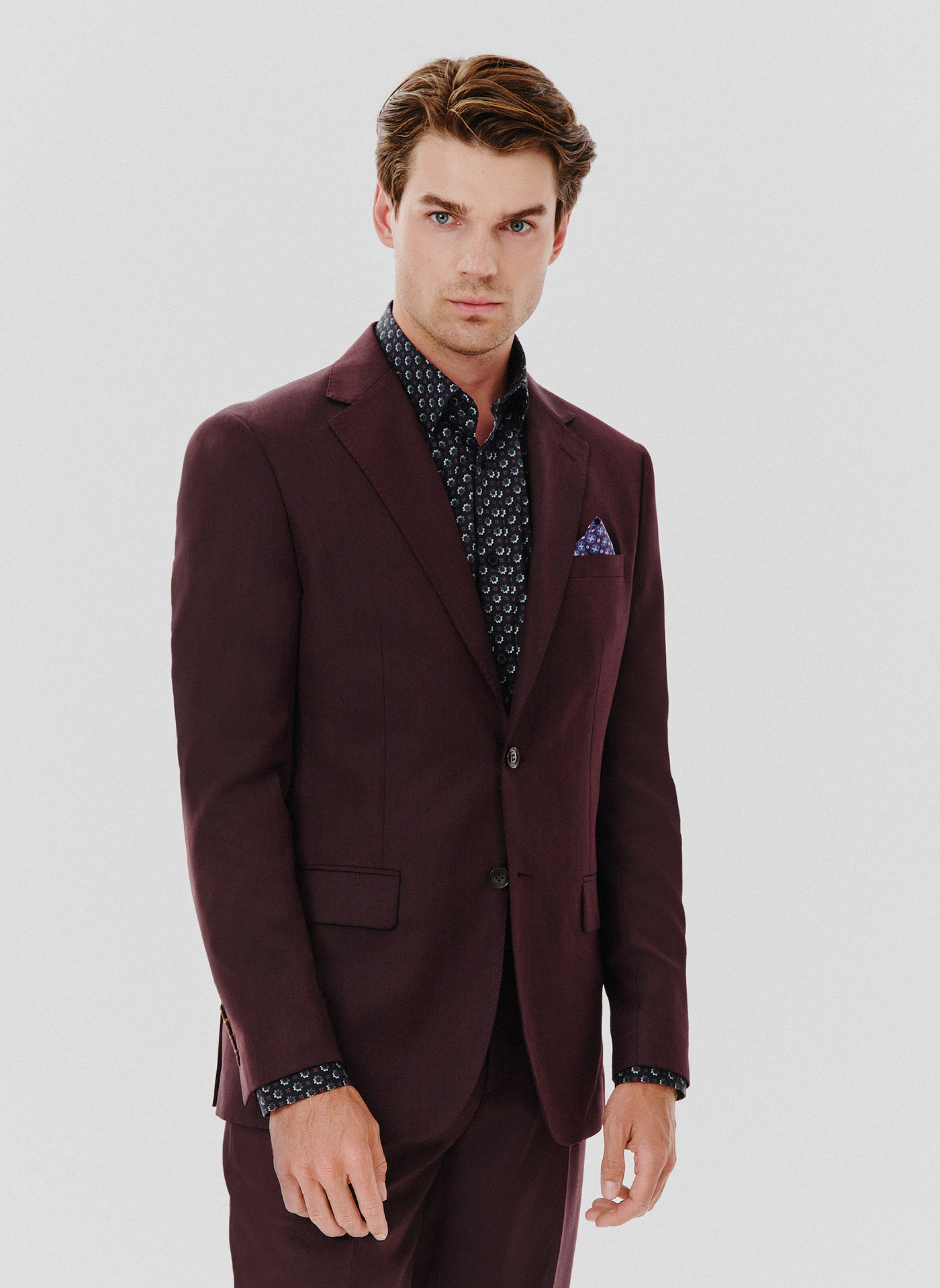 PAKO LORENTE – Marynarka garniturowa w kolorze burgundowym