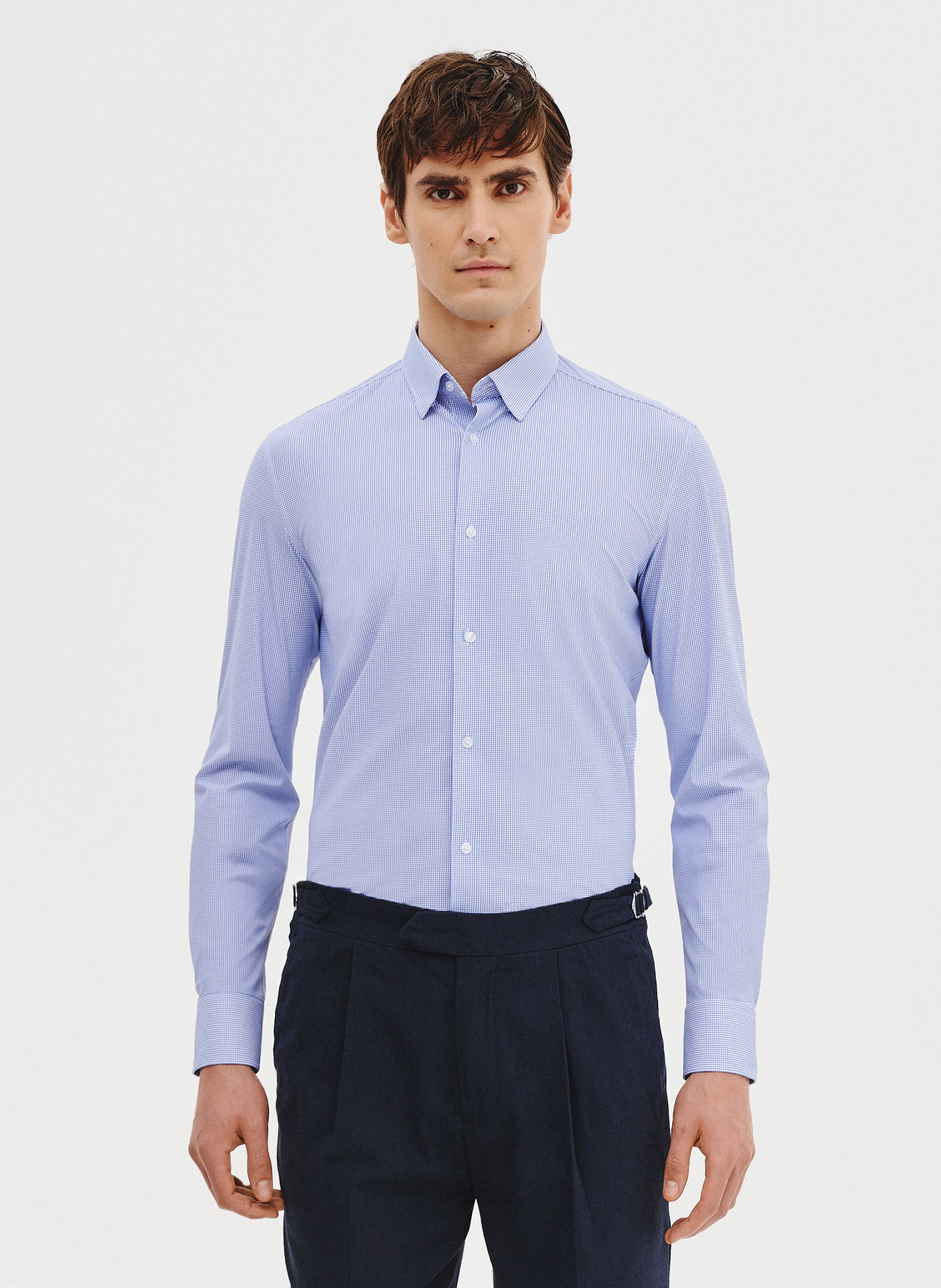 PAKO LORENTE - Dzianinowa koszula męska w pepitkę