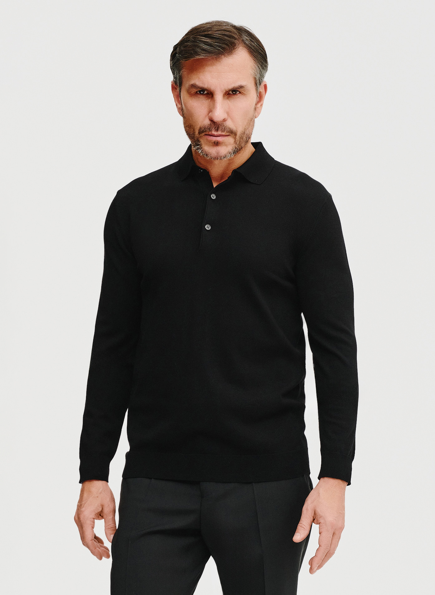 PAKO LORENTE – Sweter polo w kolorze czarnym