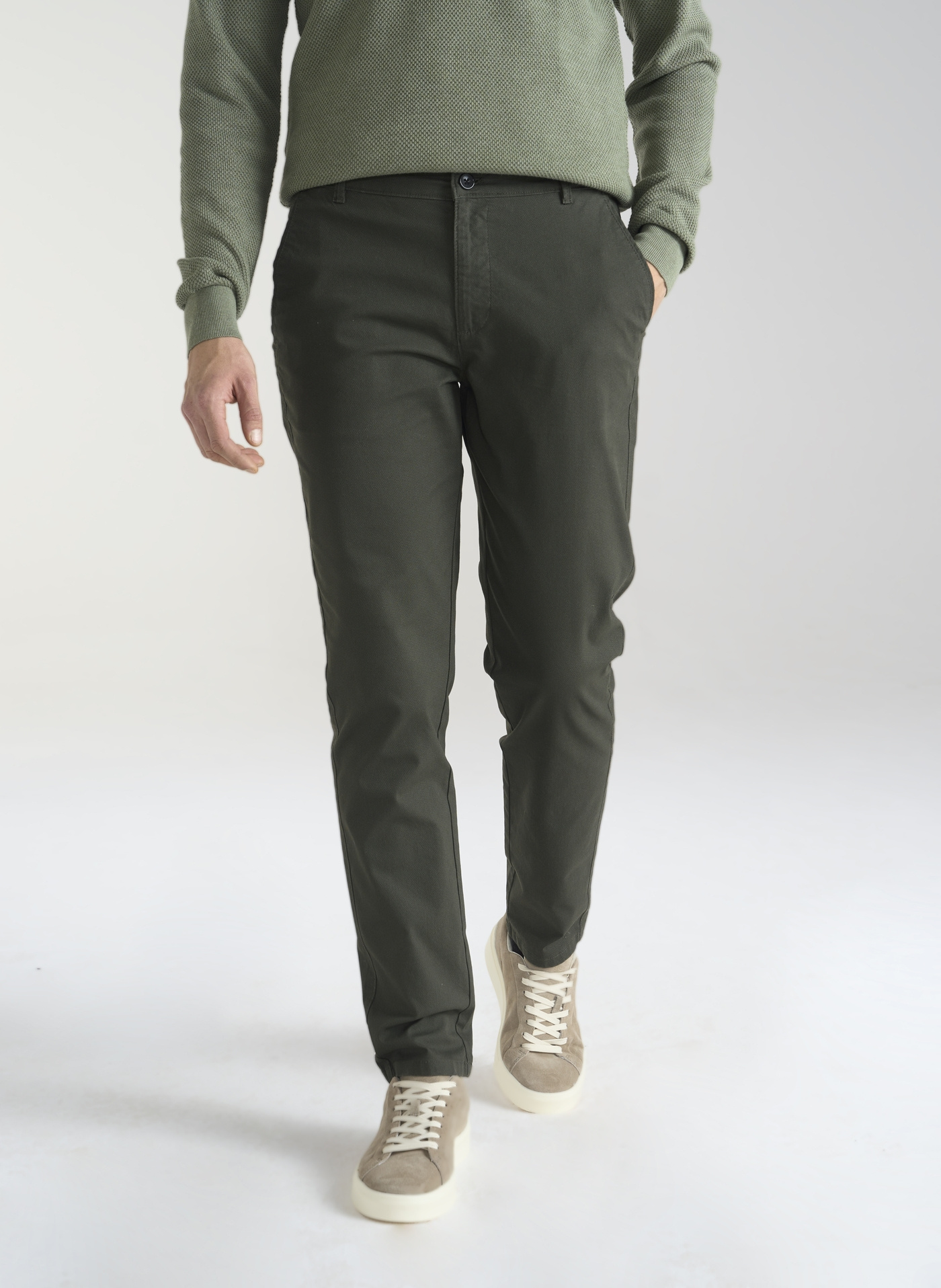 PAKO LORENTE – Męskie spodnie w kolorze zielonym P24SF-WX-001-Z-S - Pako Lorente