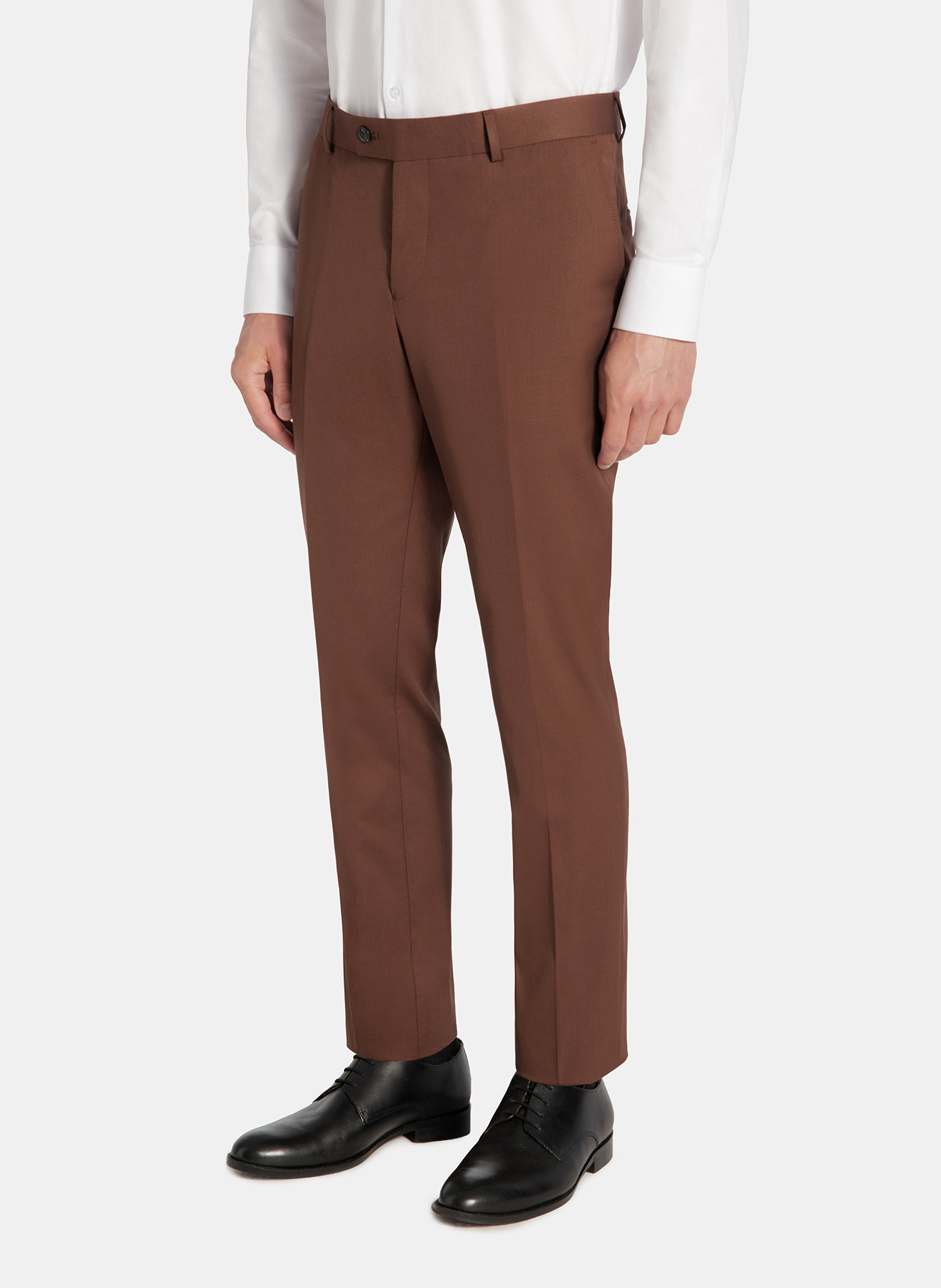 PAKO LORENTE – Spodnie garniturowe w kolorze brązowym