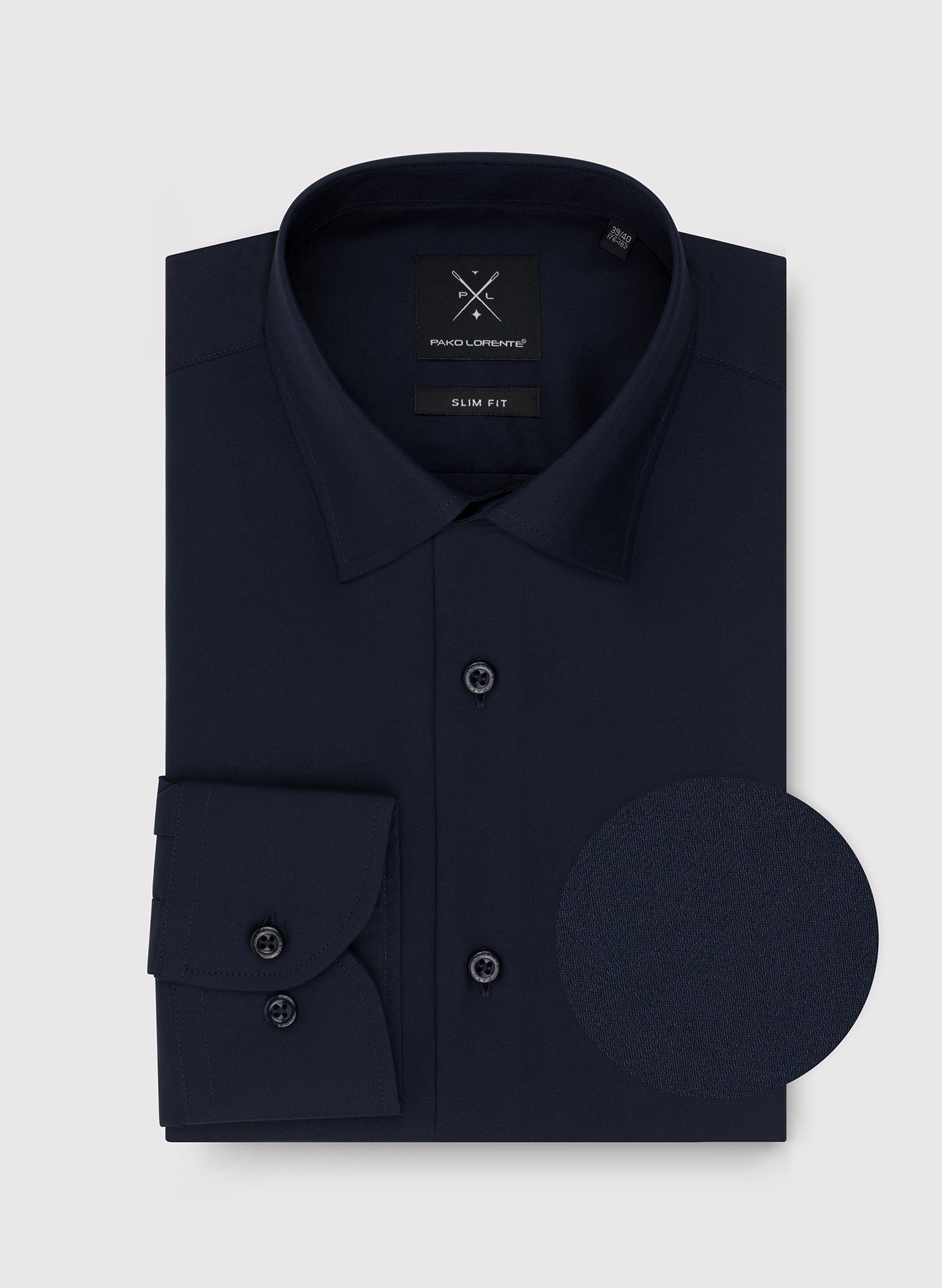 PAKO LORENTE – Granatowa koszula bawełniana
