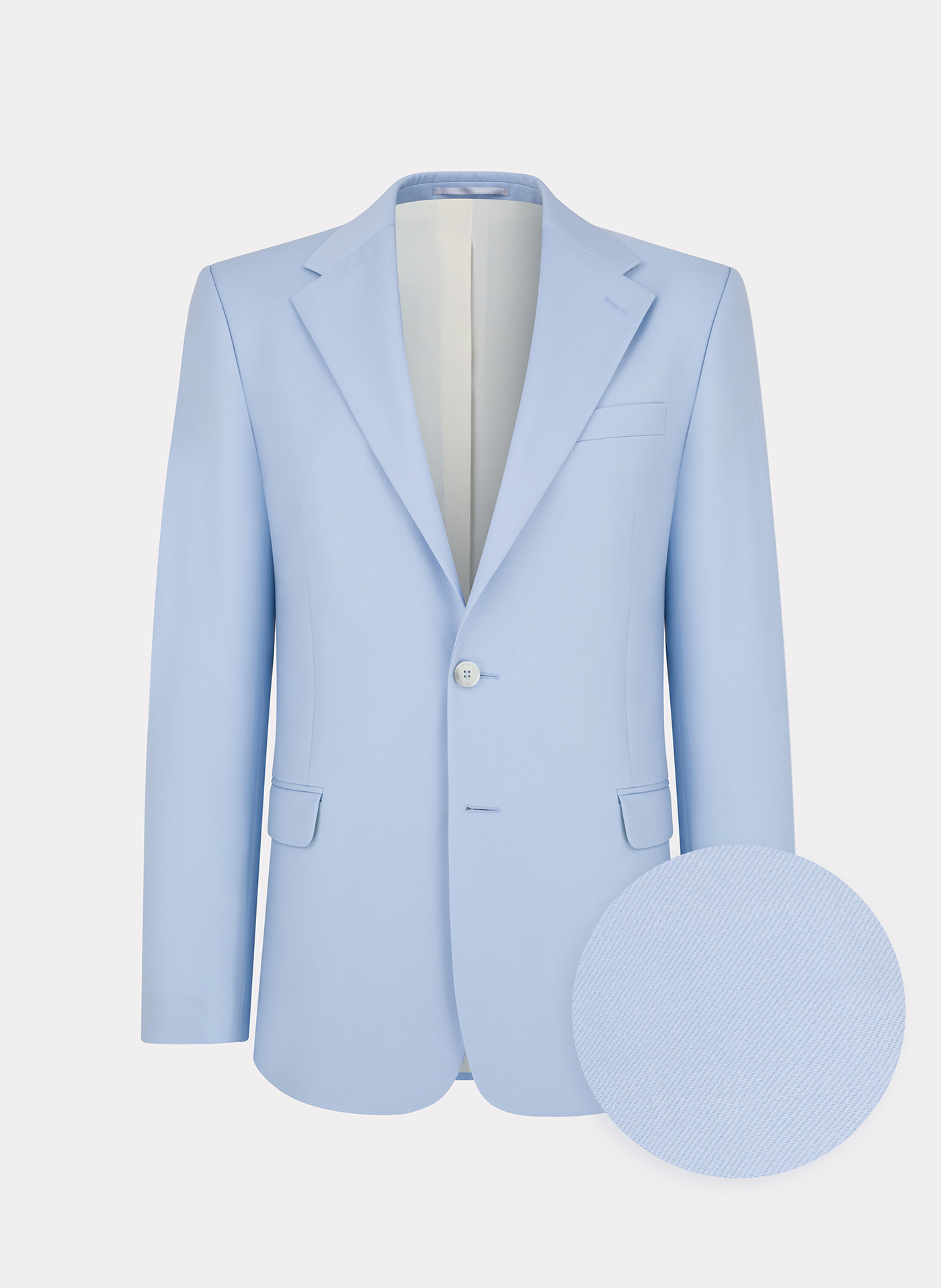 PAKO LORENTE - Błękitna wełniana marynarka garniturowa