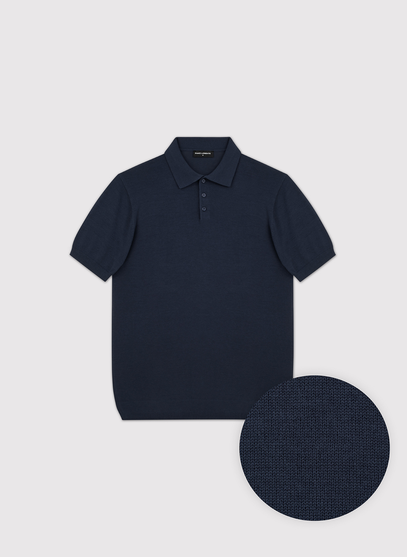 PAKO LORENTE - Granatowe polo z krótkm rękawem