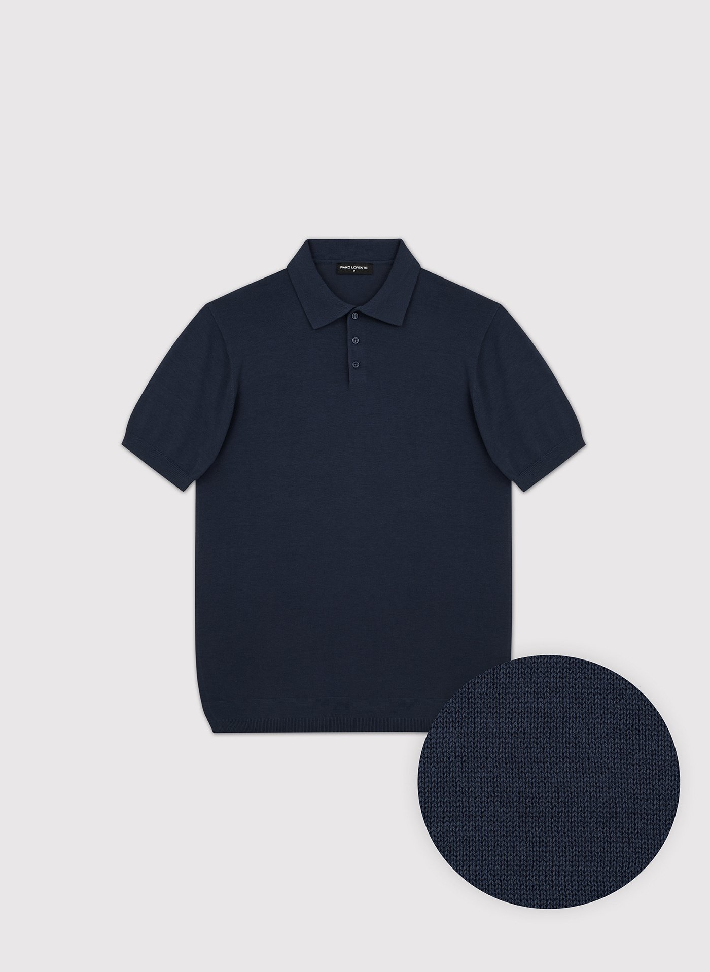 PAKO LORENTE - Granatowe polo z krótkm rękawem