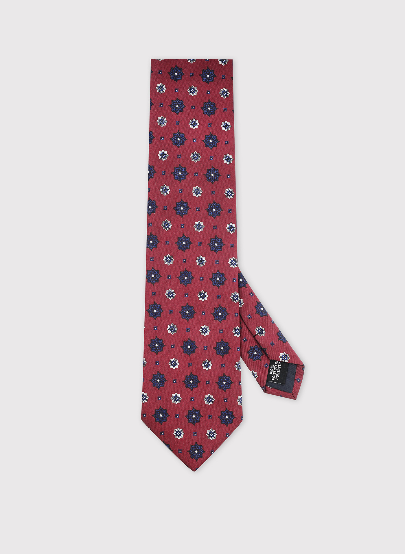 PAKO LORENTE - Bordowy krawat w kwiaty