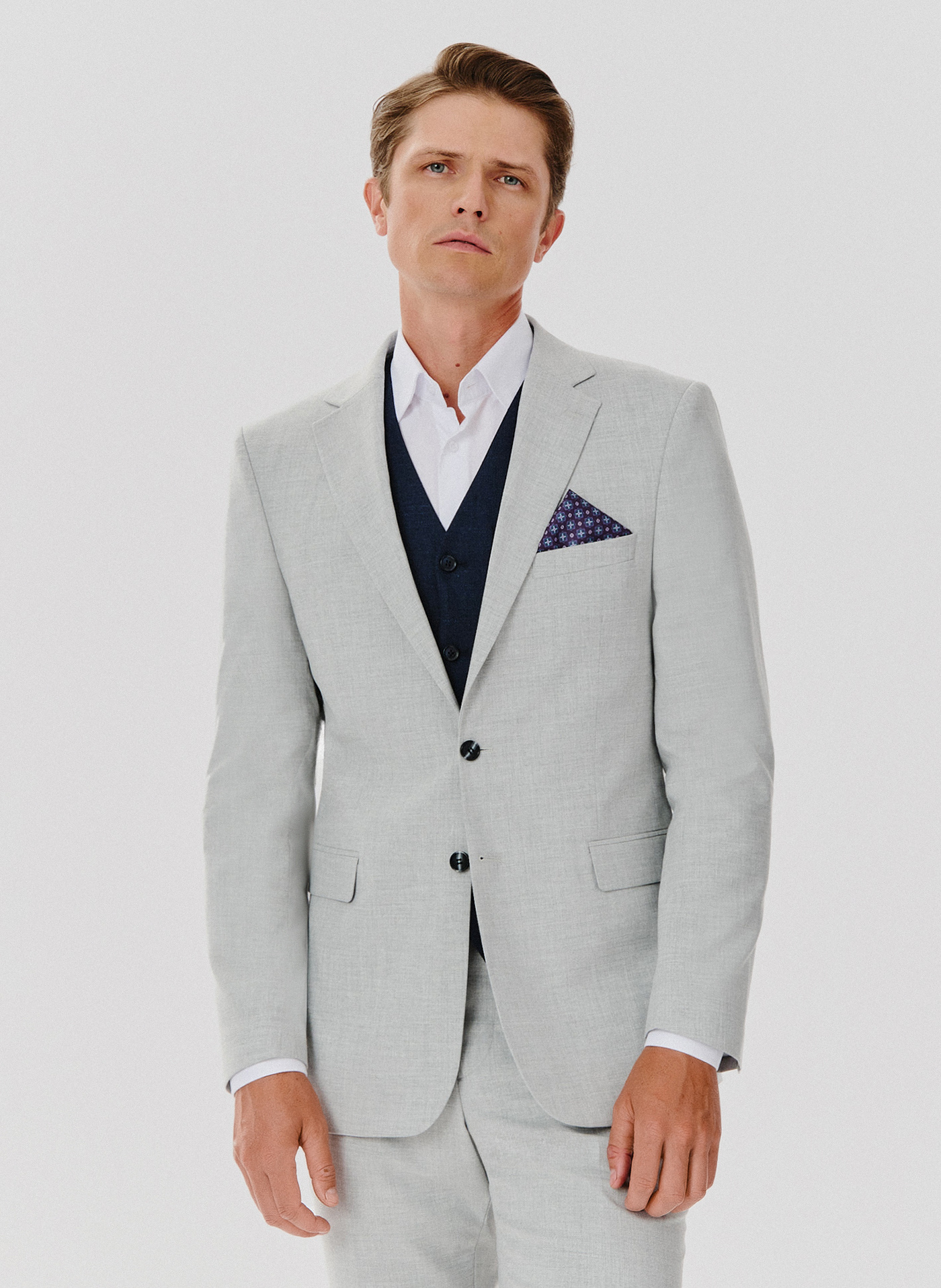 PAKO LORENTE – Marynarka garniturowa w kolorze jasnoszarym