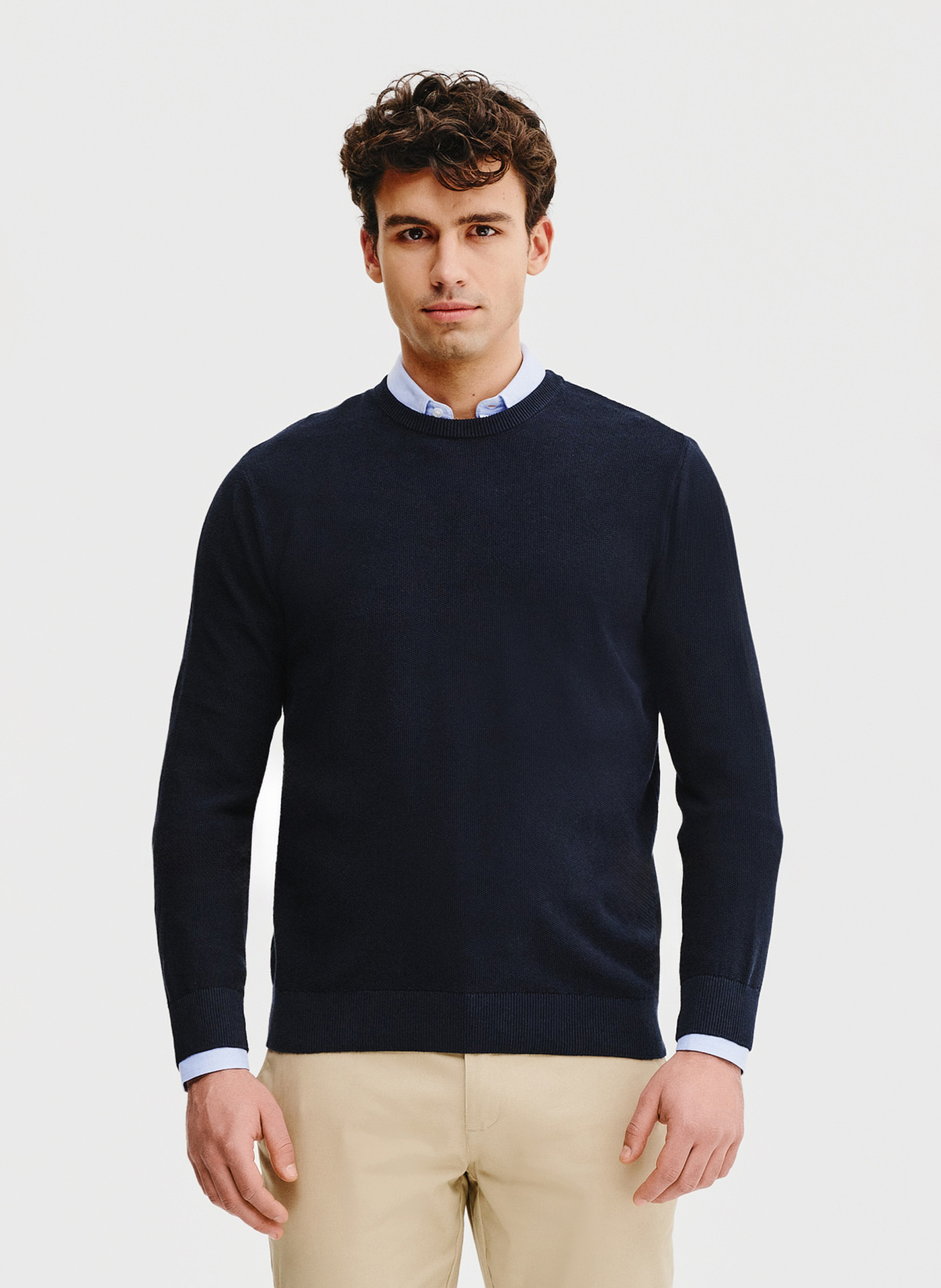 PAKO LORENTE – Granatowy sweter męski