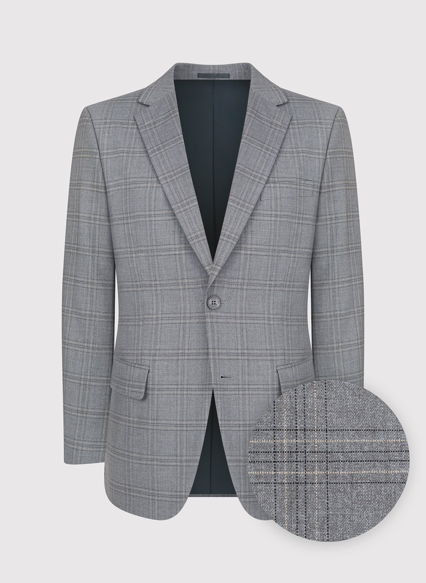 PAKO LORENTE – Szara marynarka casualowa w kratę