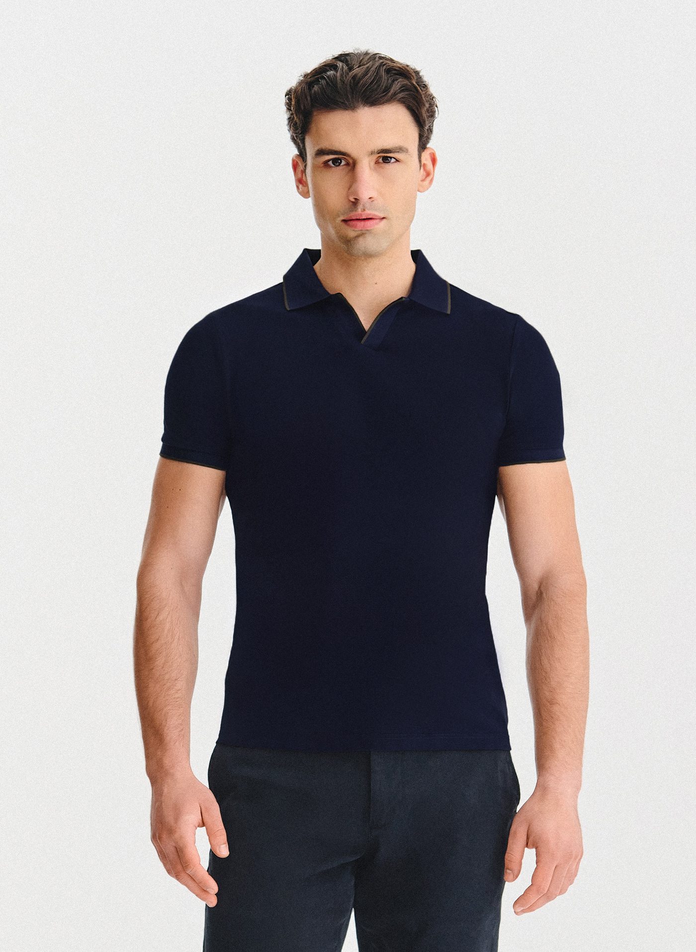 PAKO LORENTE - T-shirt polo granatowy