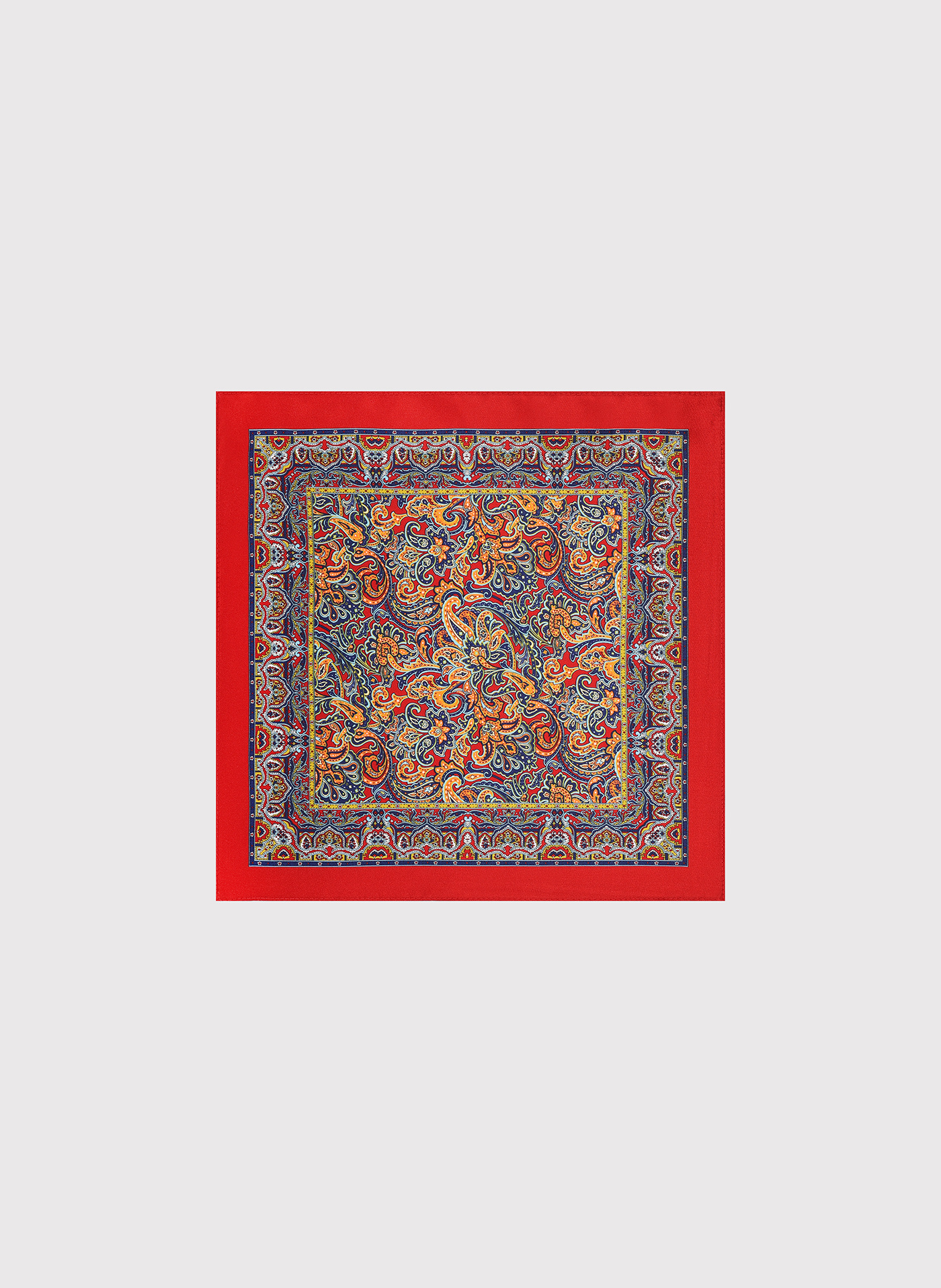 PAKO LORENTE – Czerwona poszetka we wzór