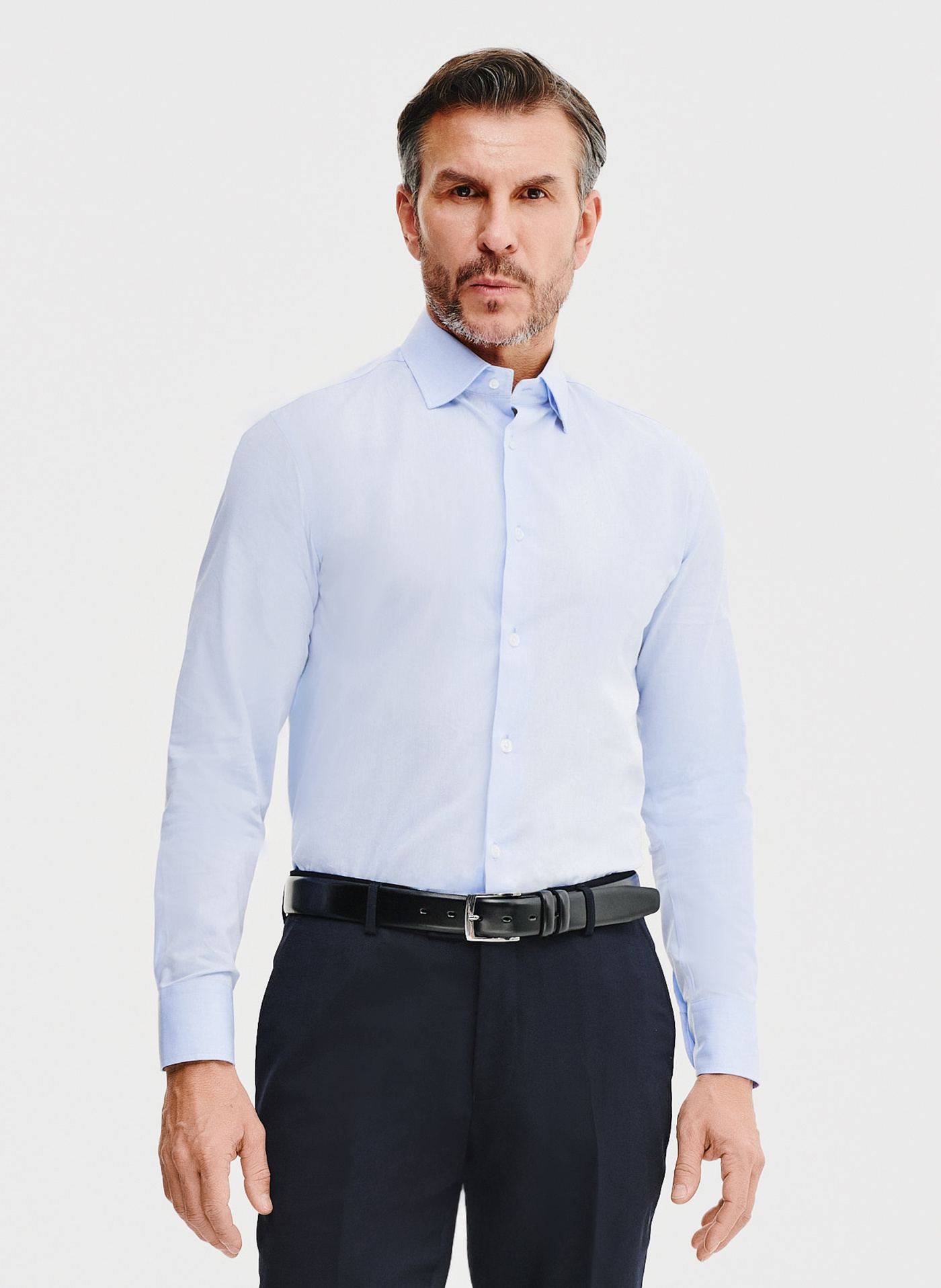 PAKO LORENTE – Bawełniana koszula męska w kolorze niebieskiem