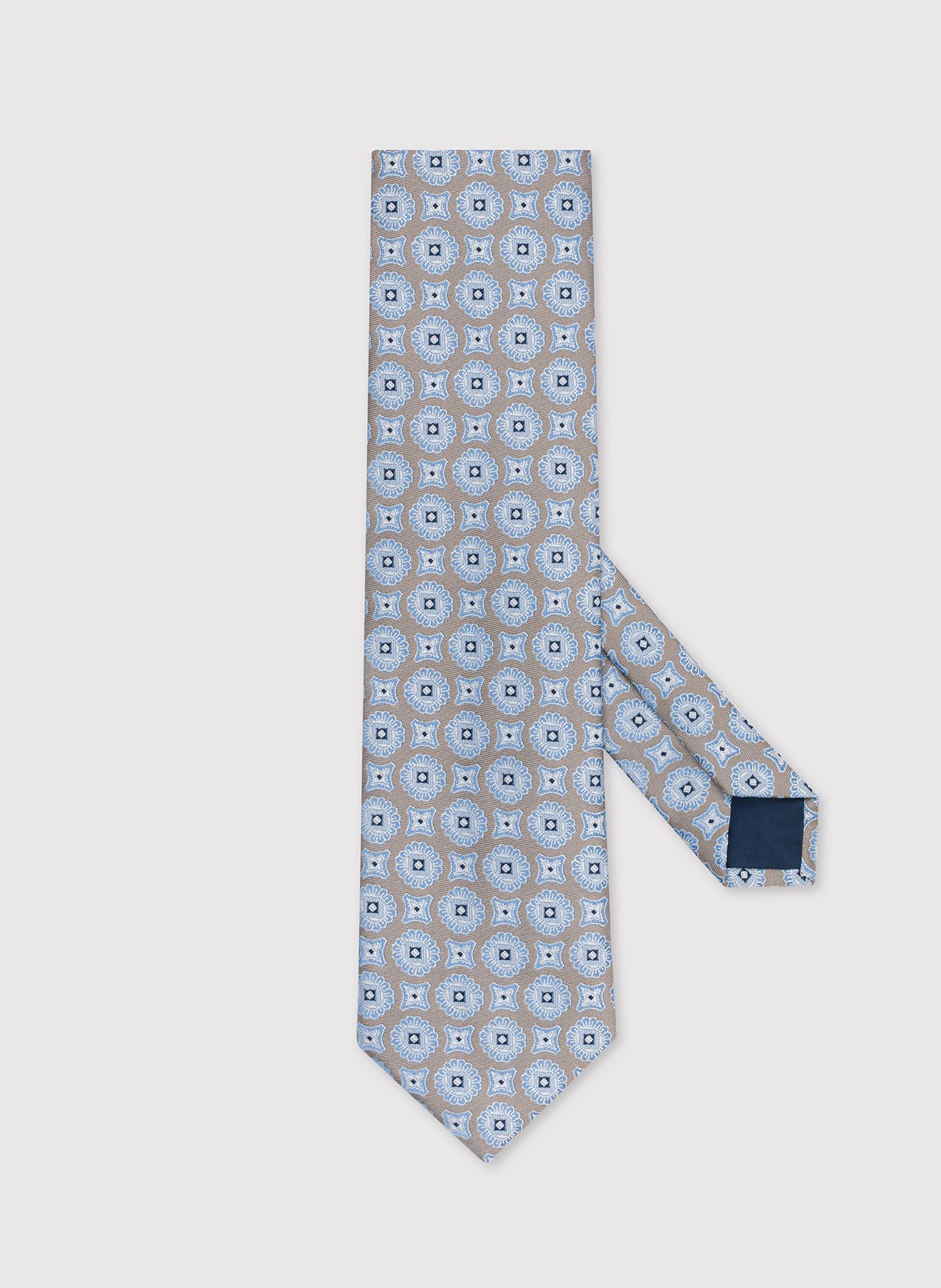 PAKO LORENTE – Beżowy krawat męski we wzorki