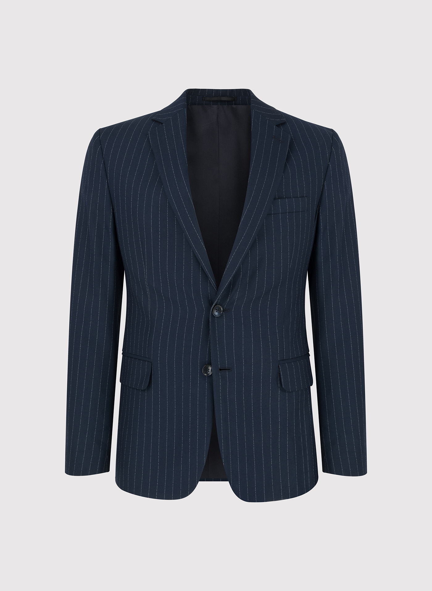 PAKO LORENTE – Granatowa marynarka garniturowa w prążki