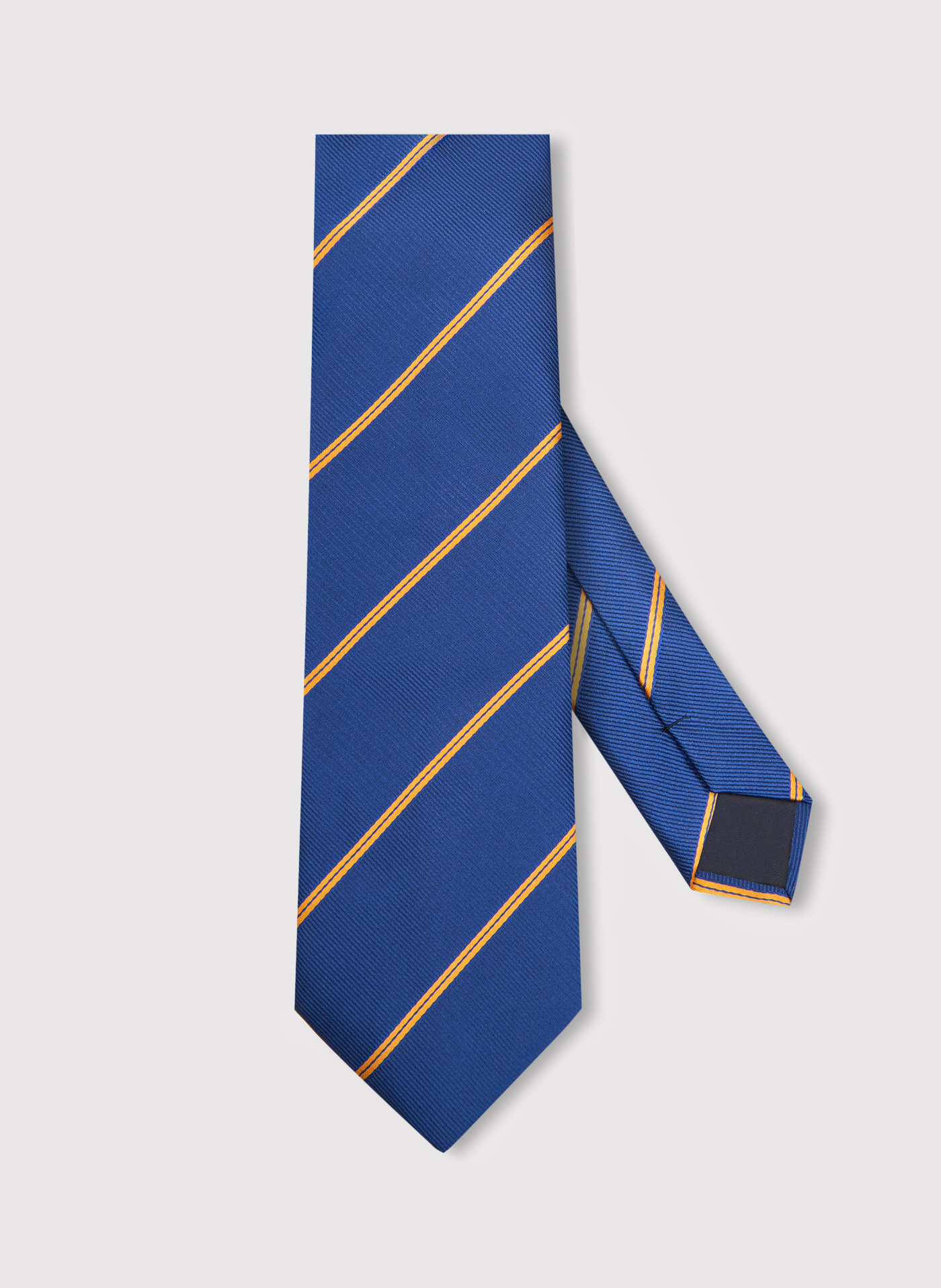 PAKO LORENTE - Granatowy krawat męski w paski