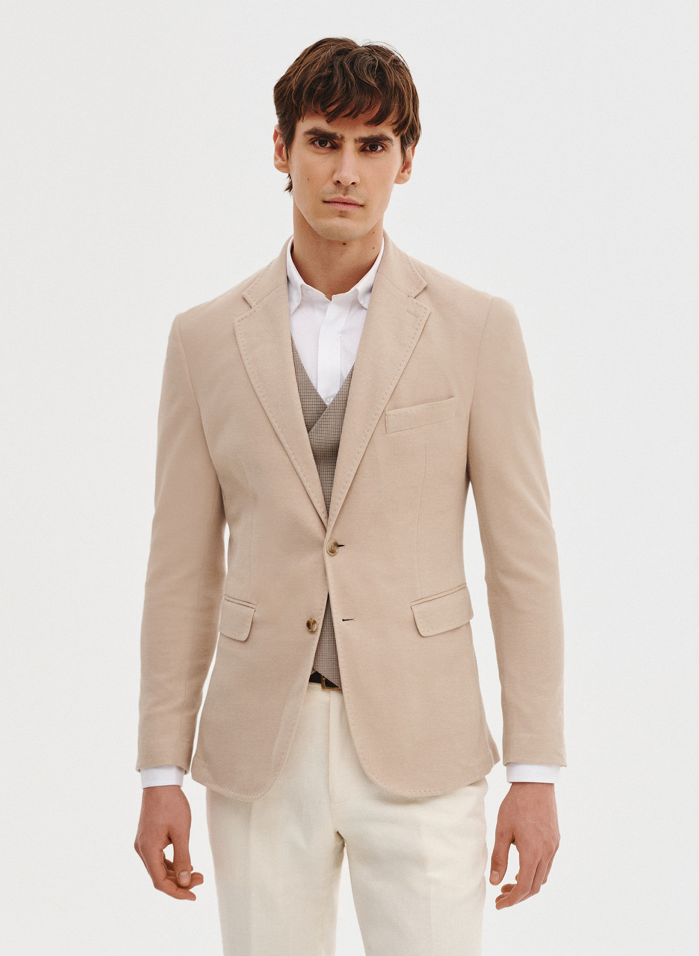 PAKO LORENTE – Dzianinowa marynarka w kolorze beżowym