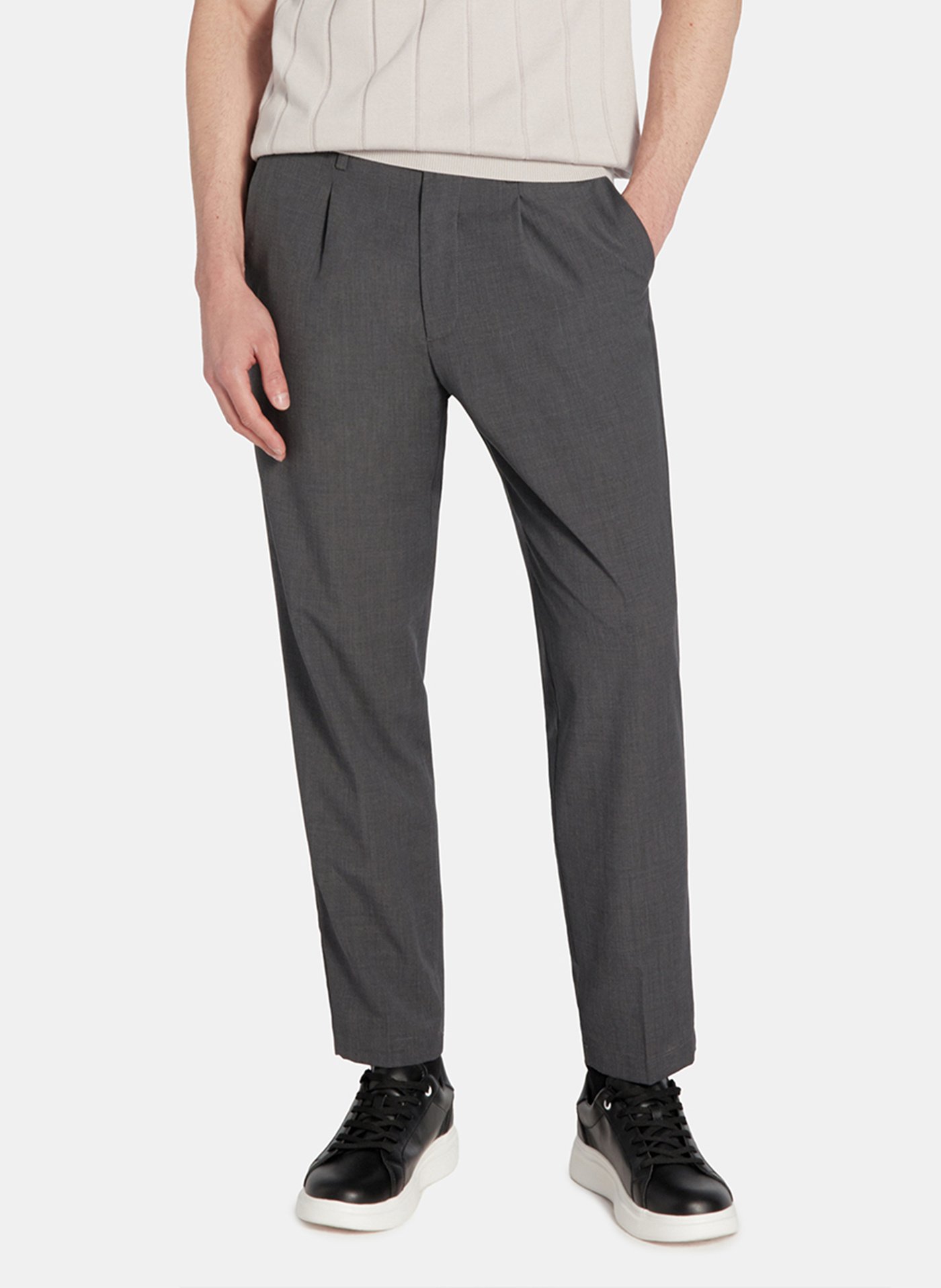 PAKO LORENTE - Szare casualowe spodnie męskie