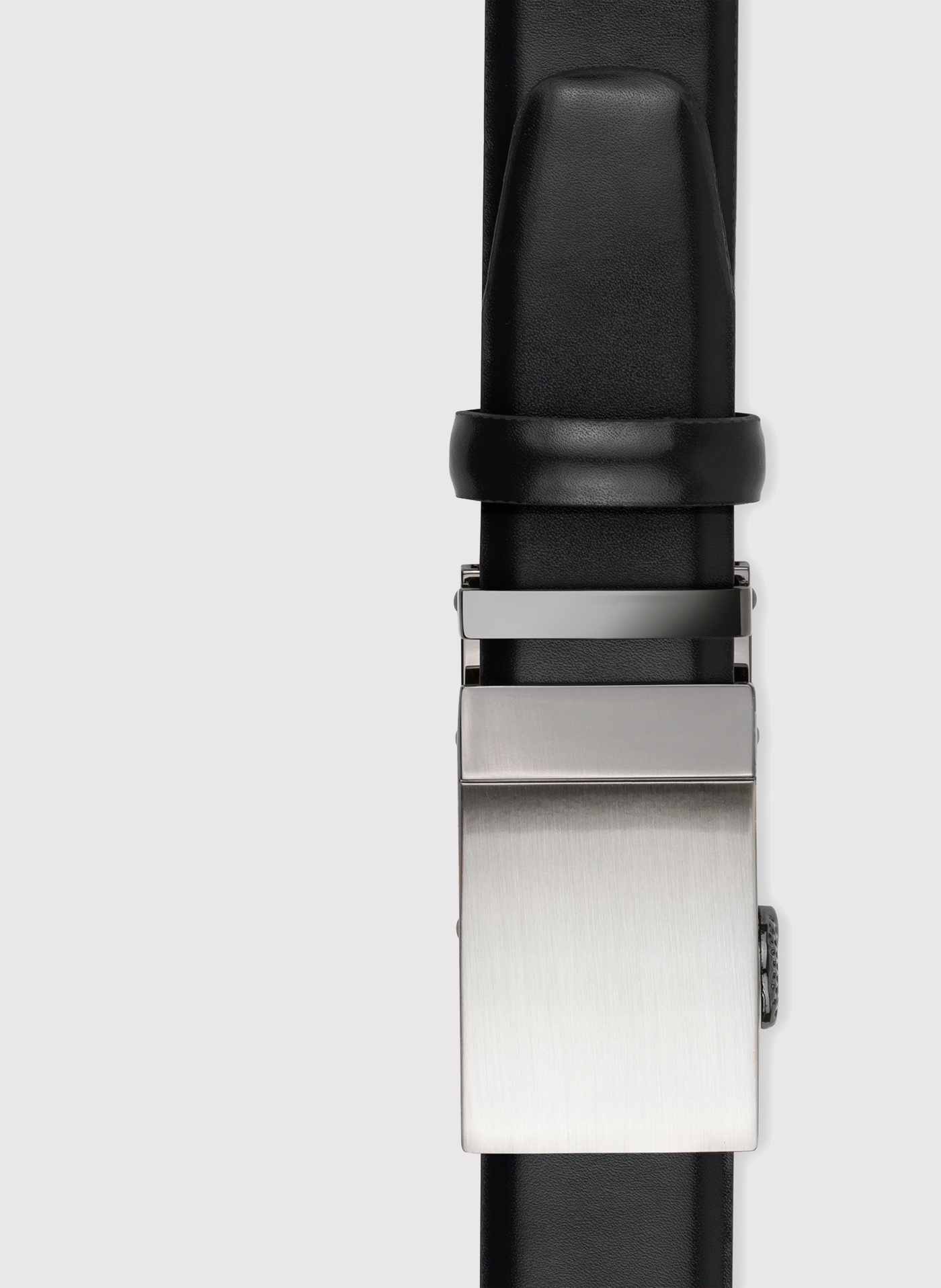 PAKO LORENTE - Czarny pasek męski z automatyczną klamrą