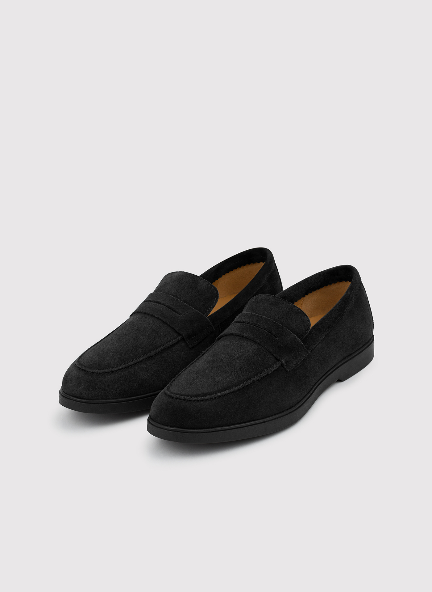PAKO LORENTE – Czarne zamszowe mokasyny męskie