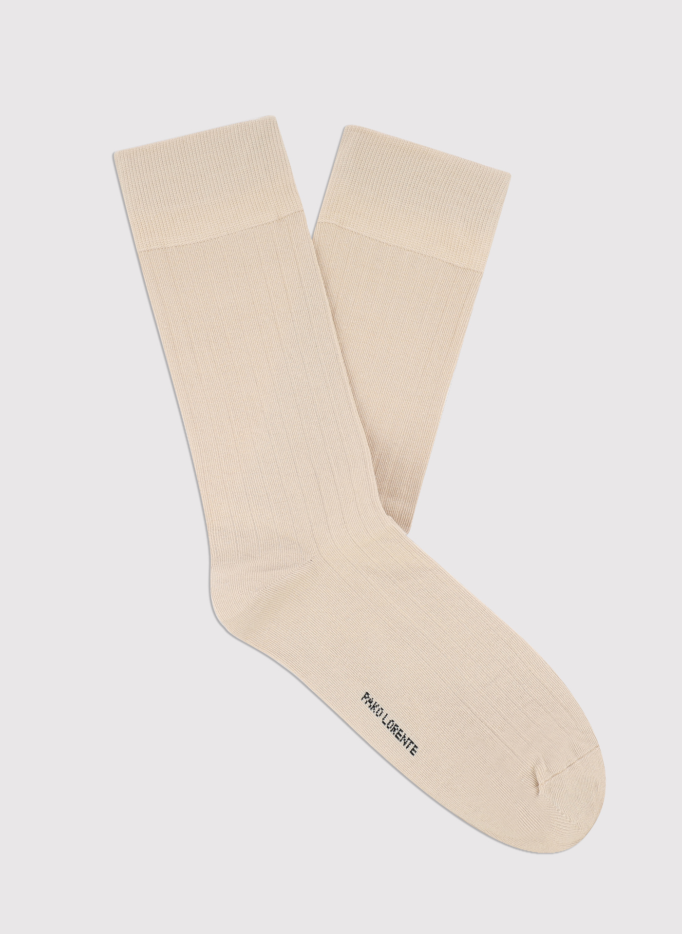 PAKO LORENTE - Gładkie beżowe skarpety w prążek