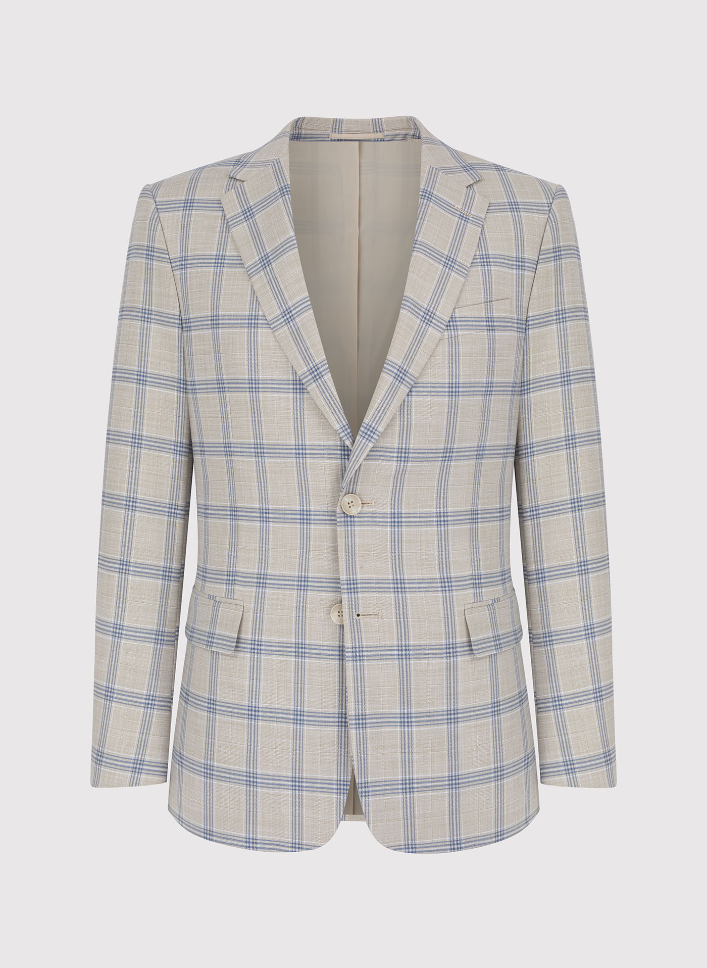 PAKO LORENTE – Beżowa marynarka garniturowa w kratę