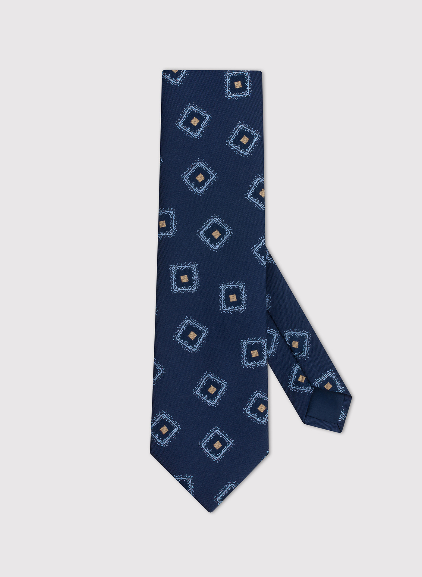 PAKO LORENTE – Wzorzysty krawat męski w kolorze granatowym
