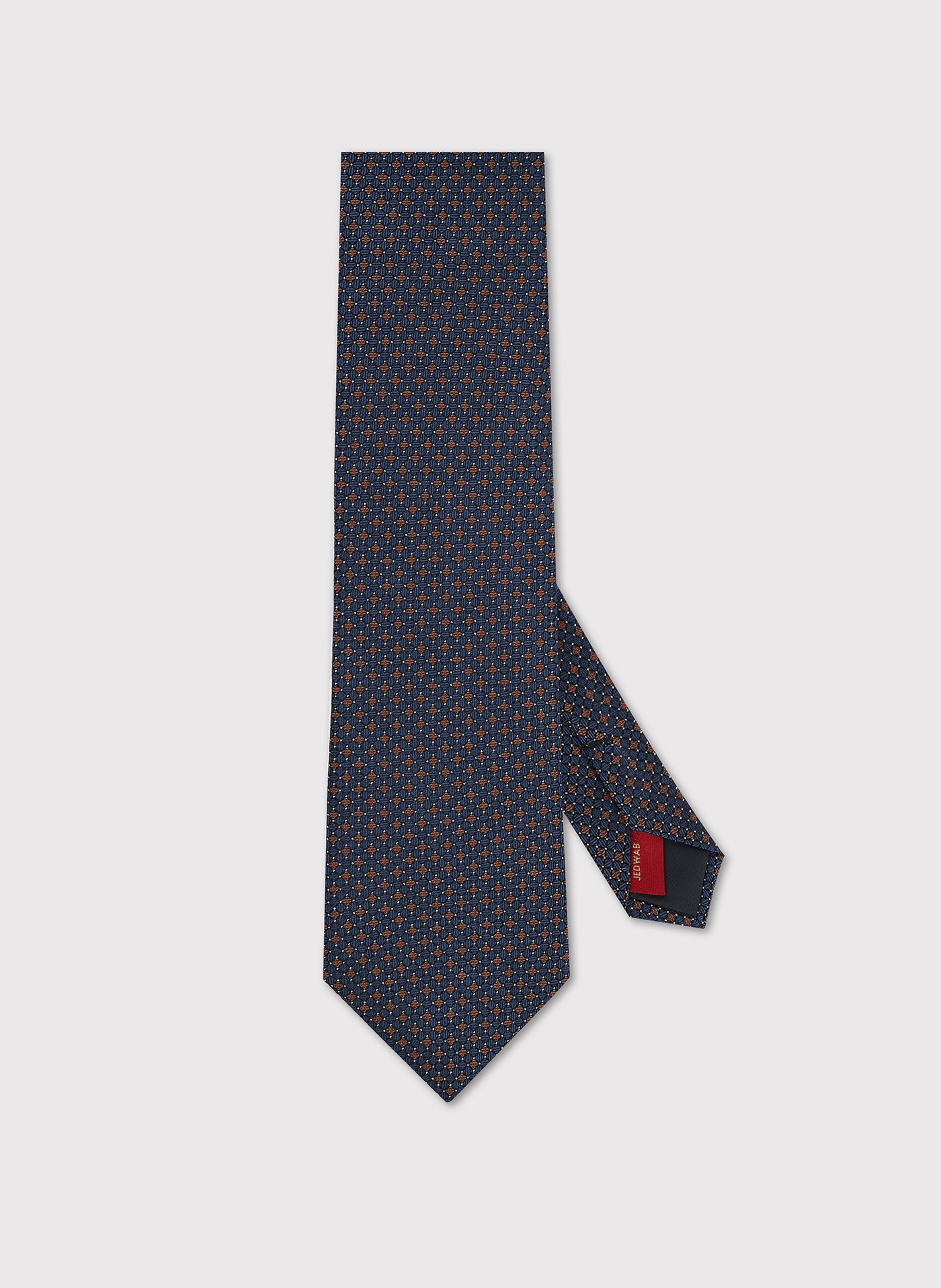 PAKO LORENTE - Jedwabny granatowy krawat mikrowzór