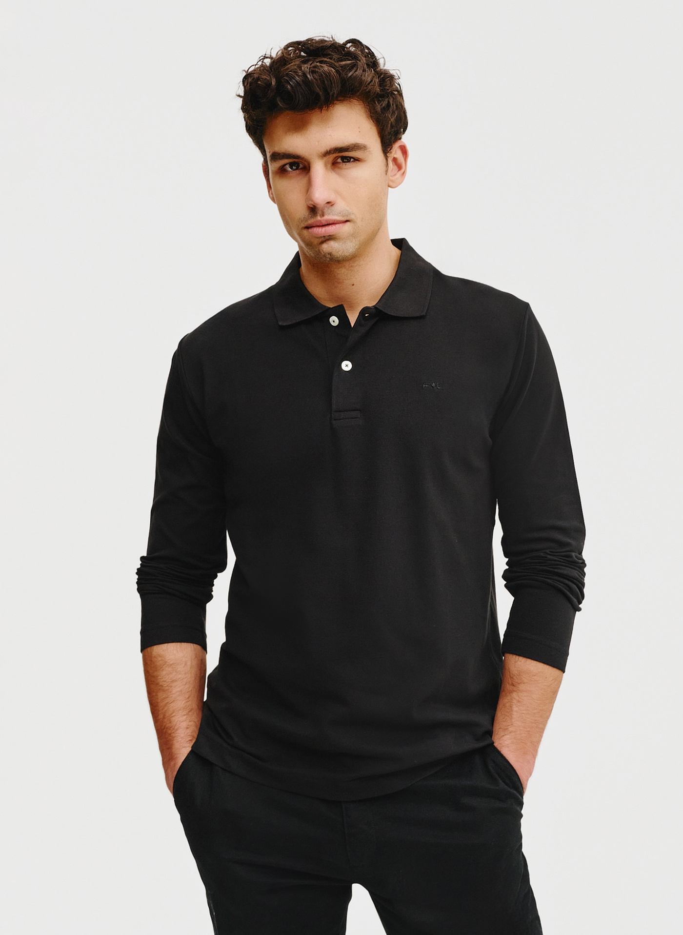 PAKO LORENTE – Czarne polo longsleeve