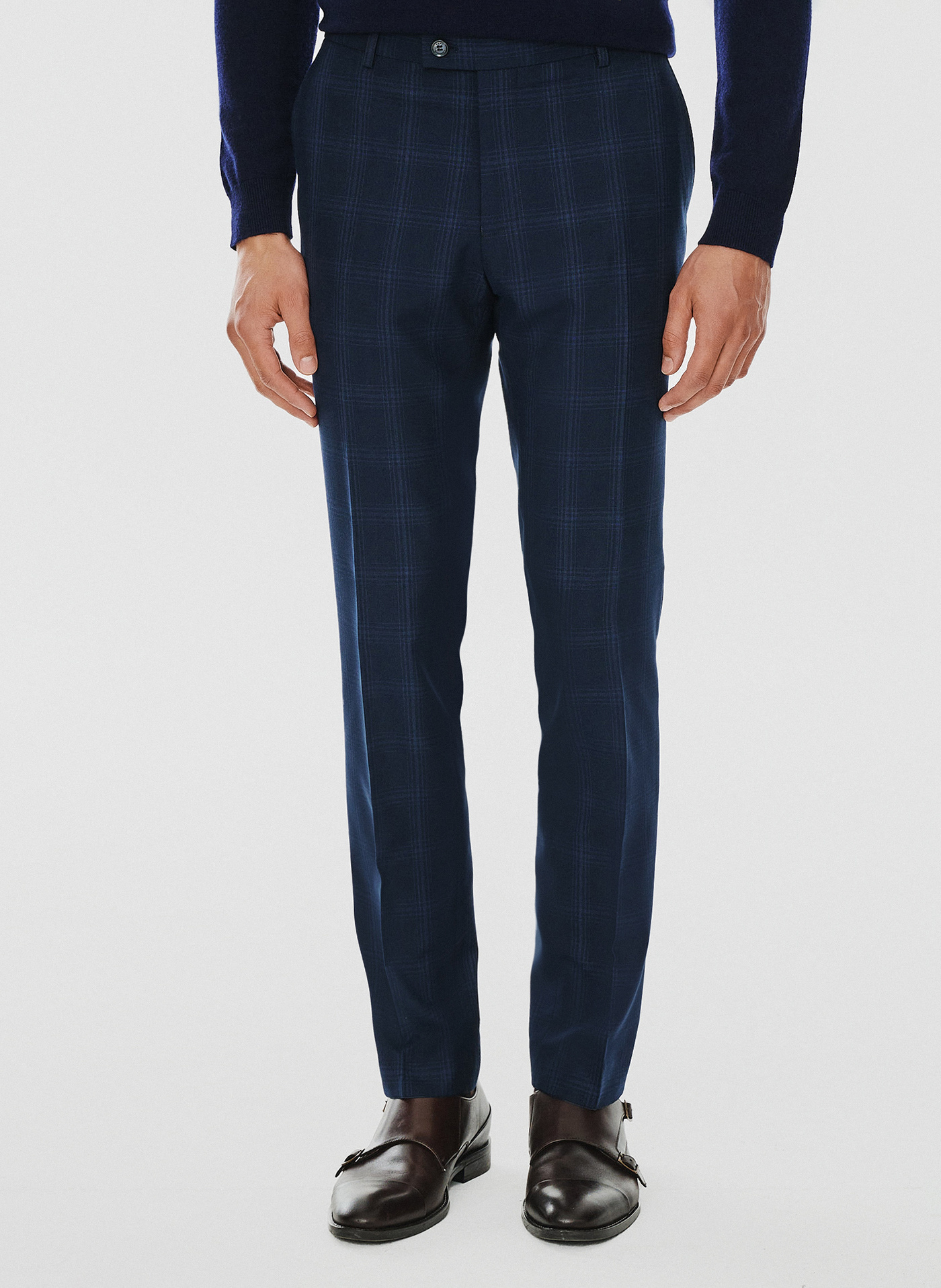 PAKO LORENTE – Spodnie garniturowe w kratę