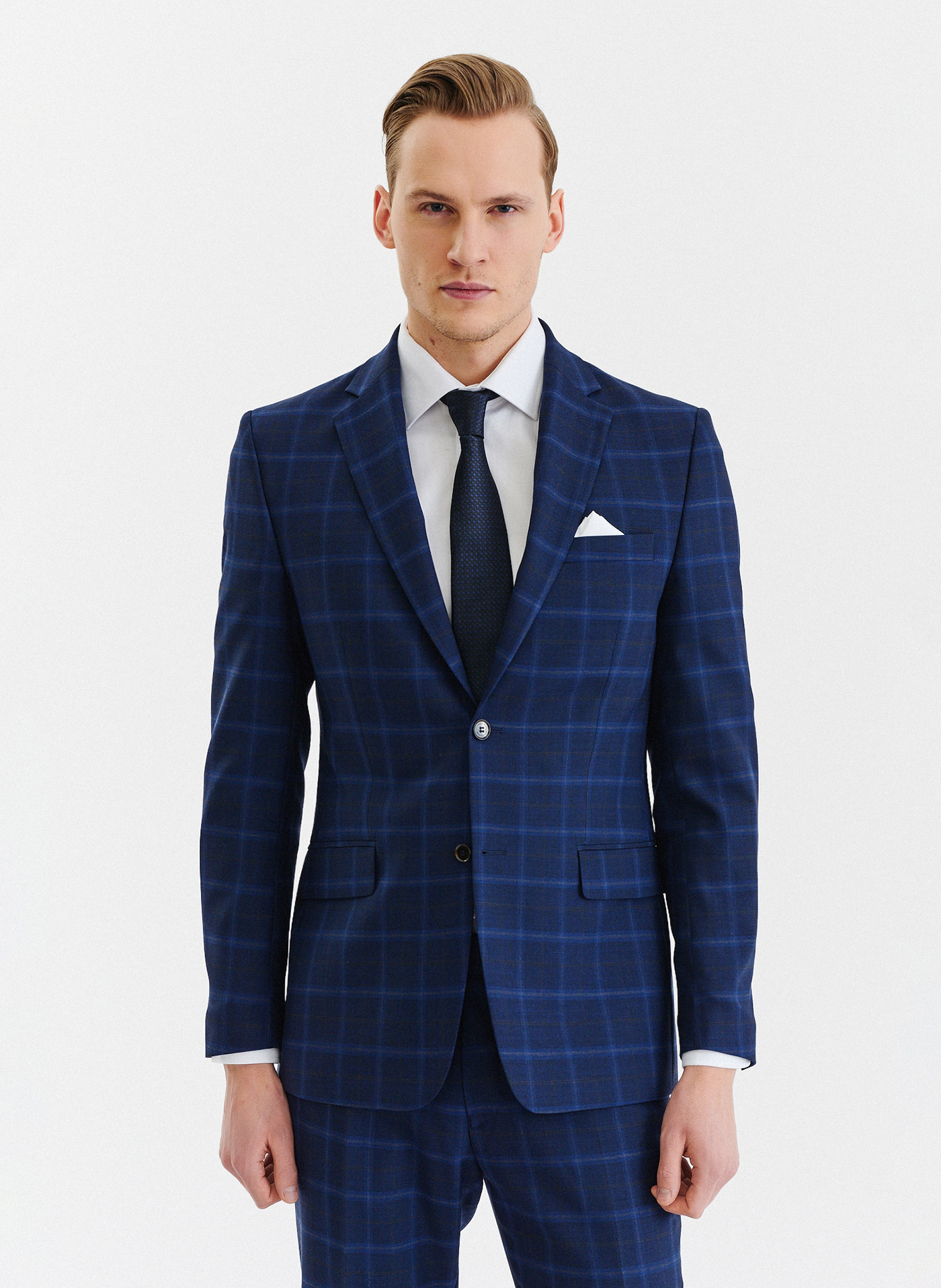 PAKO LORENTE – Kraciasta marynarka garniturowa z wełną