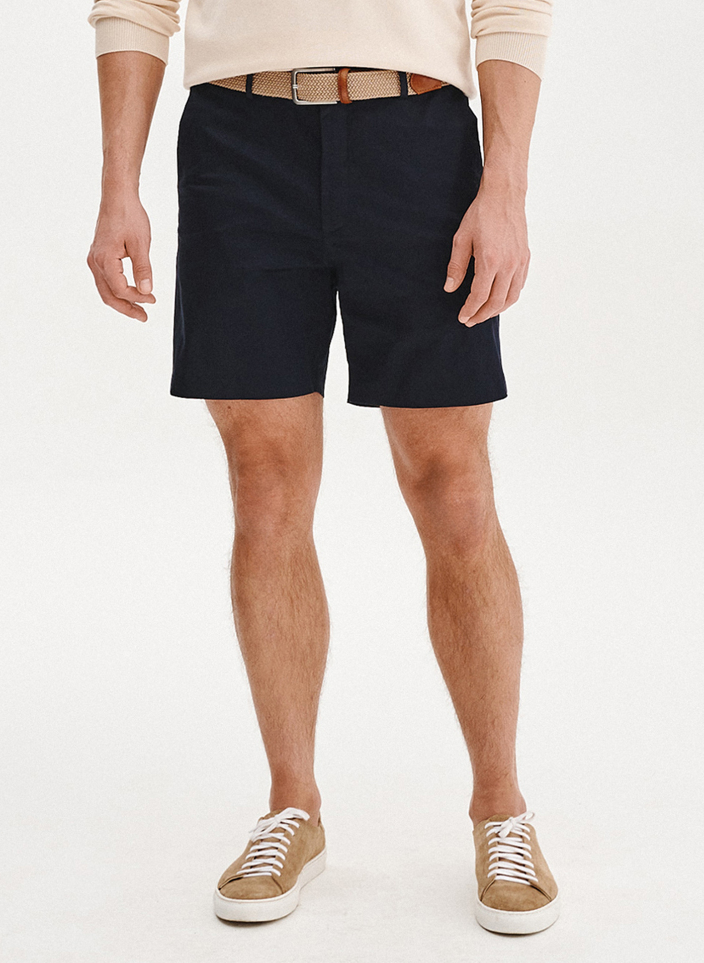 PAKO LORENTE - Granatowe szorty męskie z bawełną