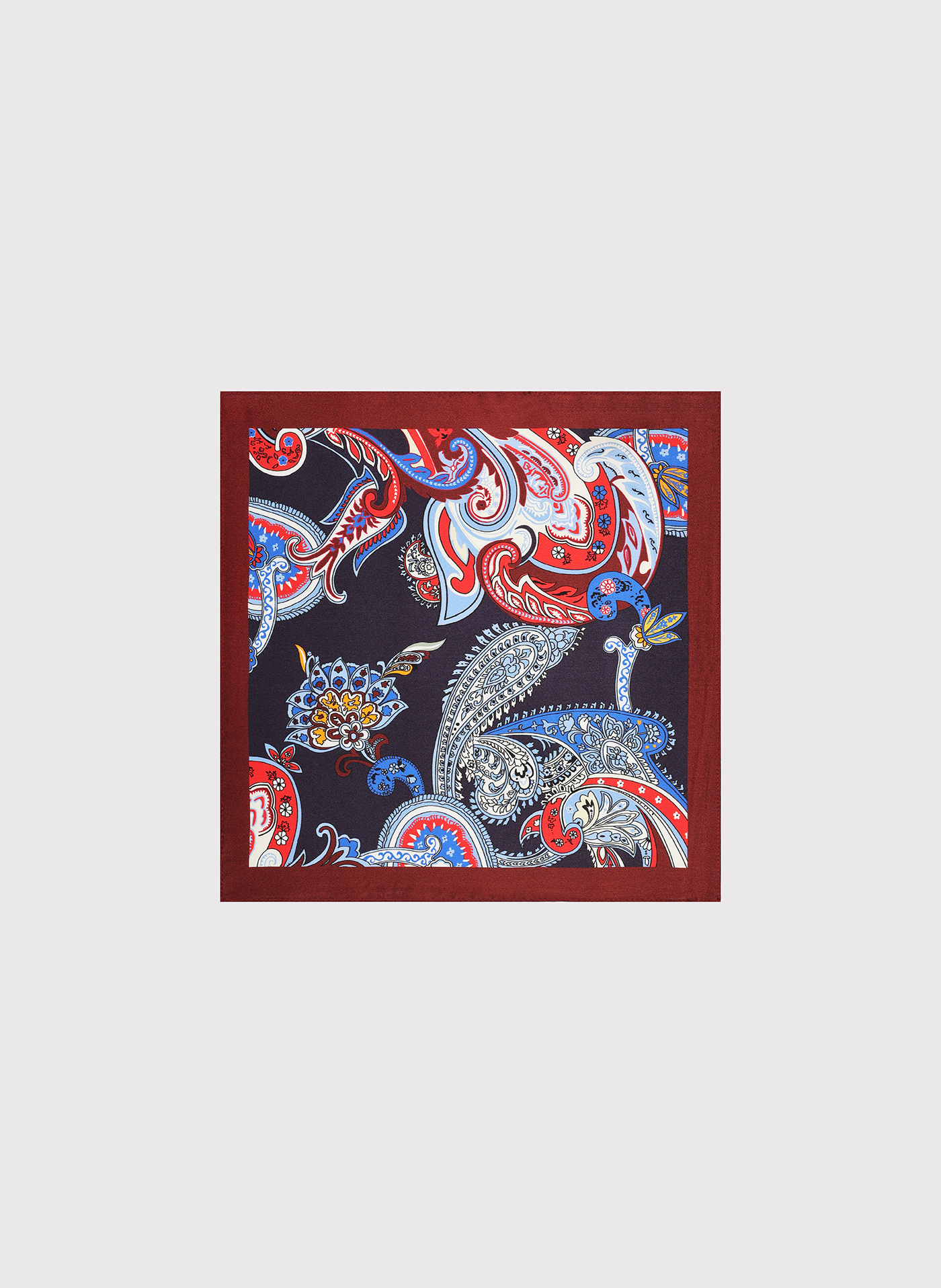 PAKO LORENTE – Bordowa poszetka w paisley